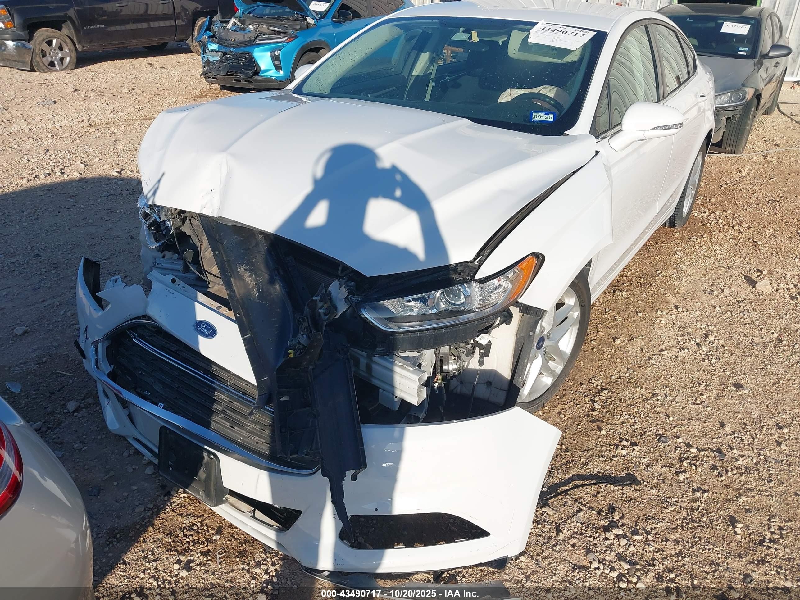 2014 Ford Fusion Se White vin: 3FA6P0HD8ER390744