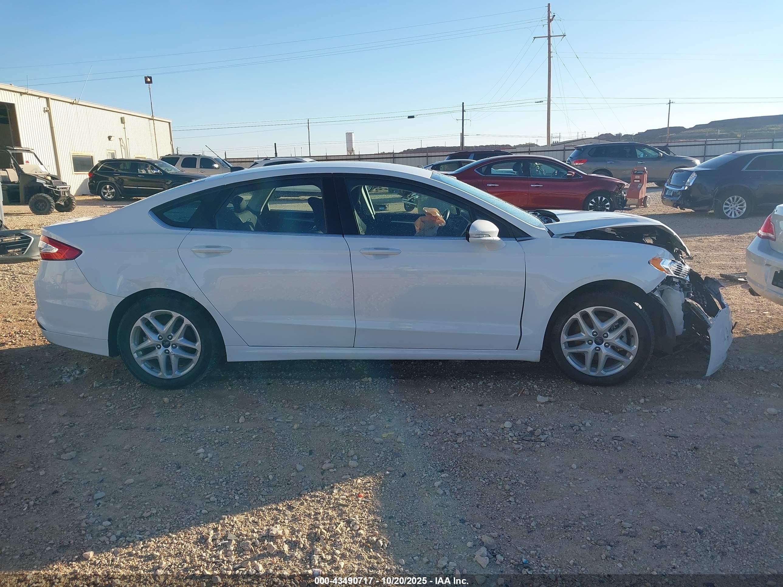 2014 Ford Fusion Se White vin: 3FA6P0HD8ER390744