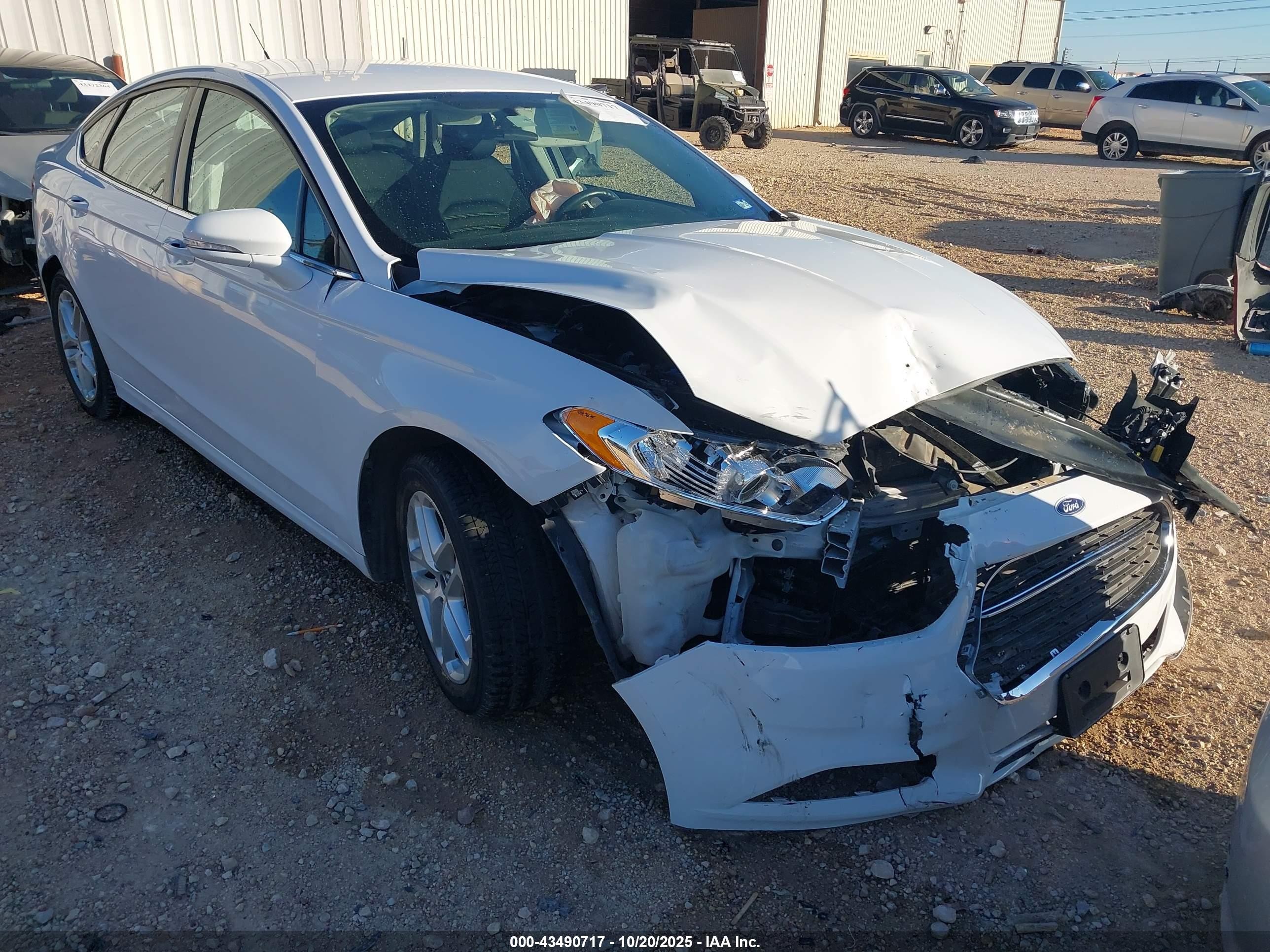 2014 Ford Fusion Se White vin: 3FA6P0HD8ER390744