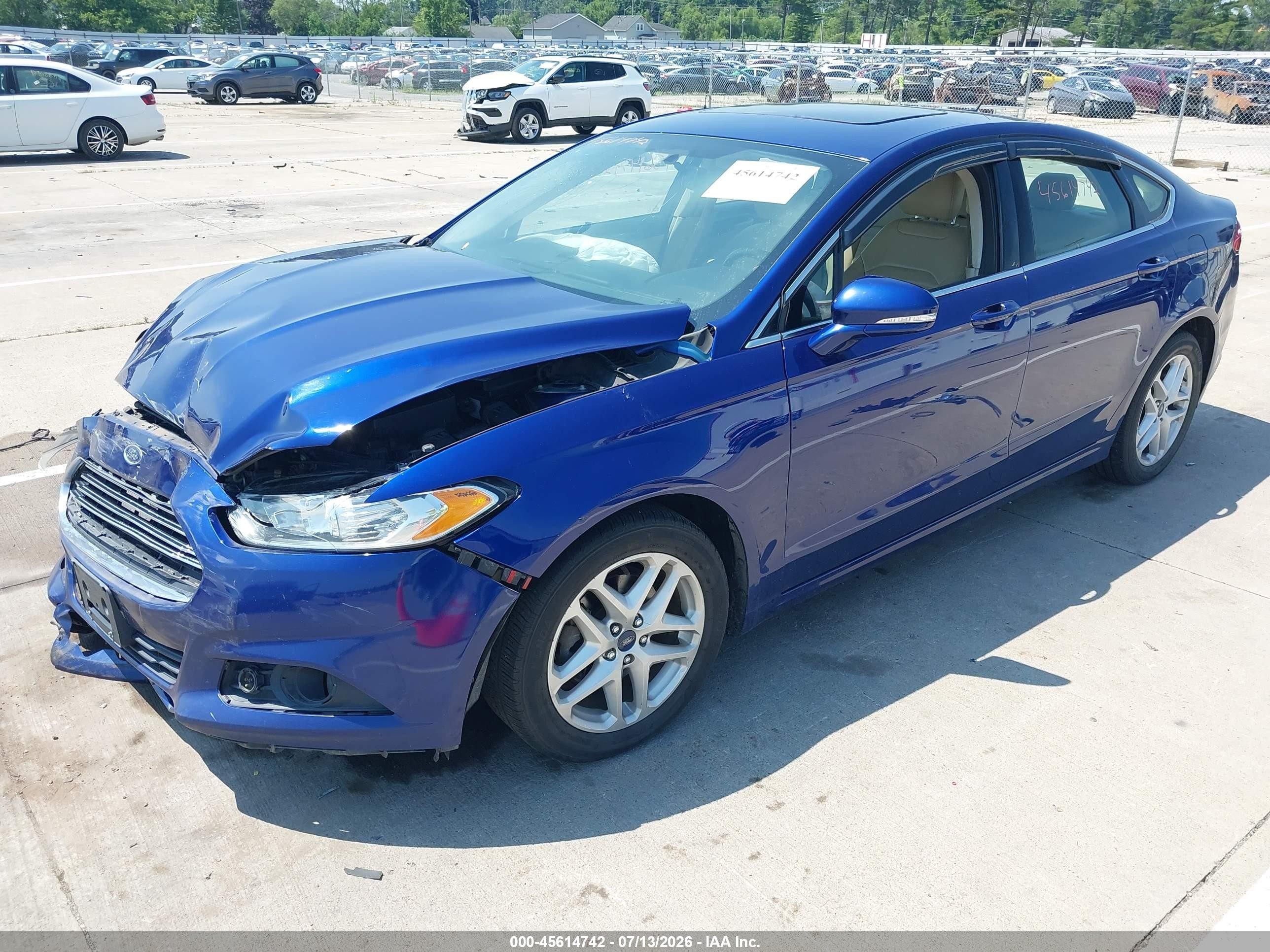 2015 Ford Fusion Se Blue vin: 3FA6P0HD8FR133357