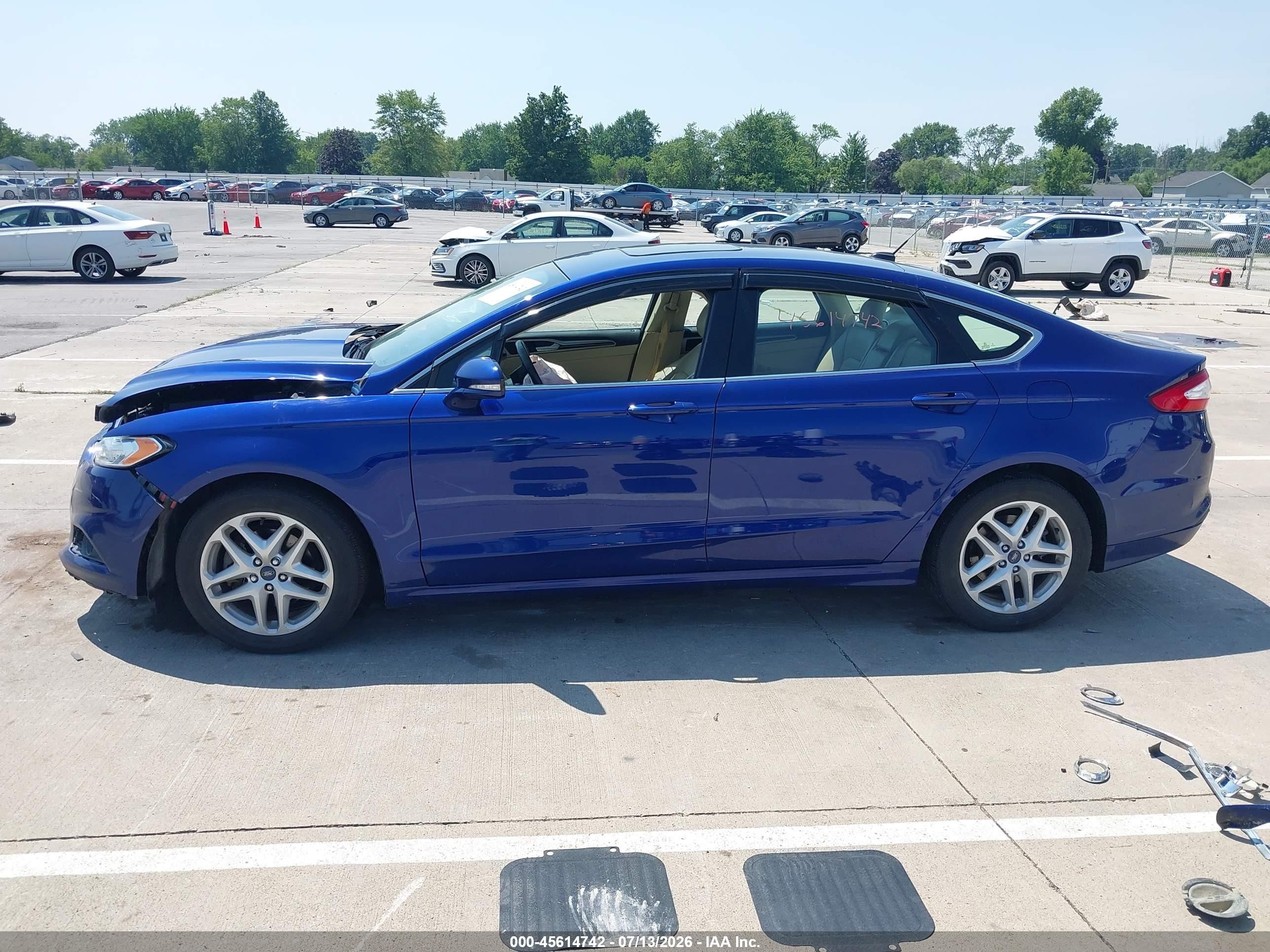2015 Ford Fusion Se Blue vin: 3FA6P0HD8FR133357