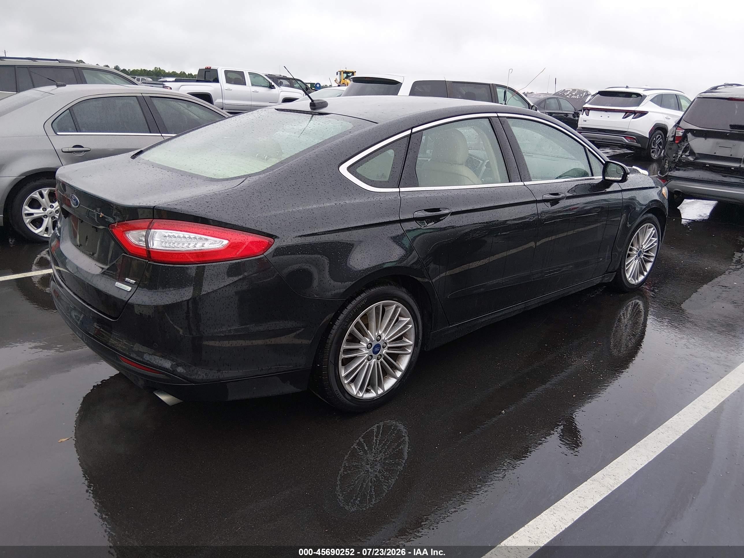 2015 Ford Fusion Se Black vin: 3FA6P0HD8FR202855