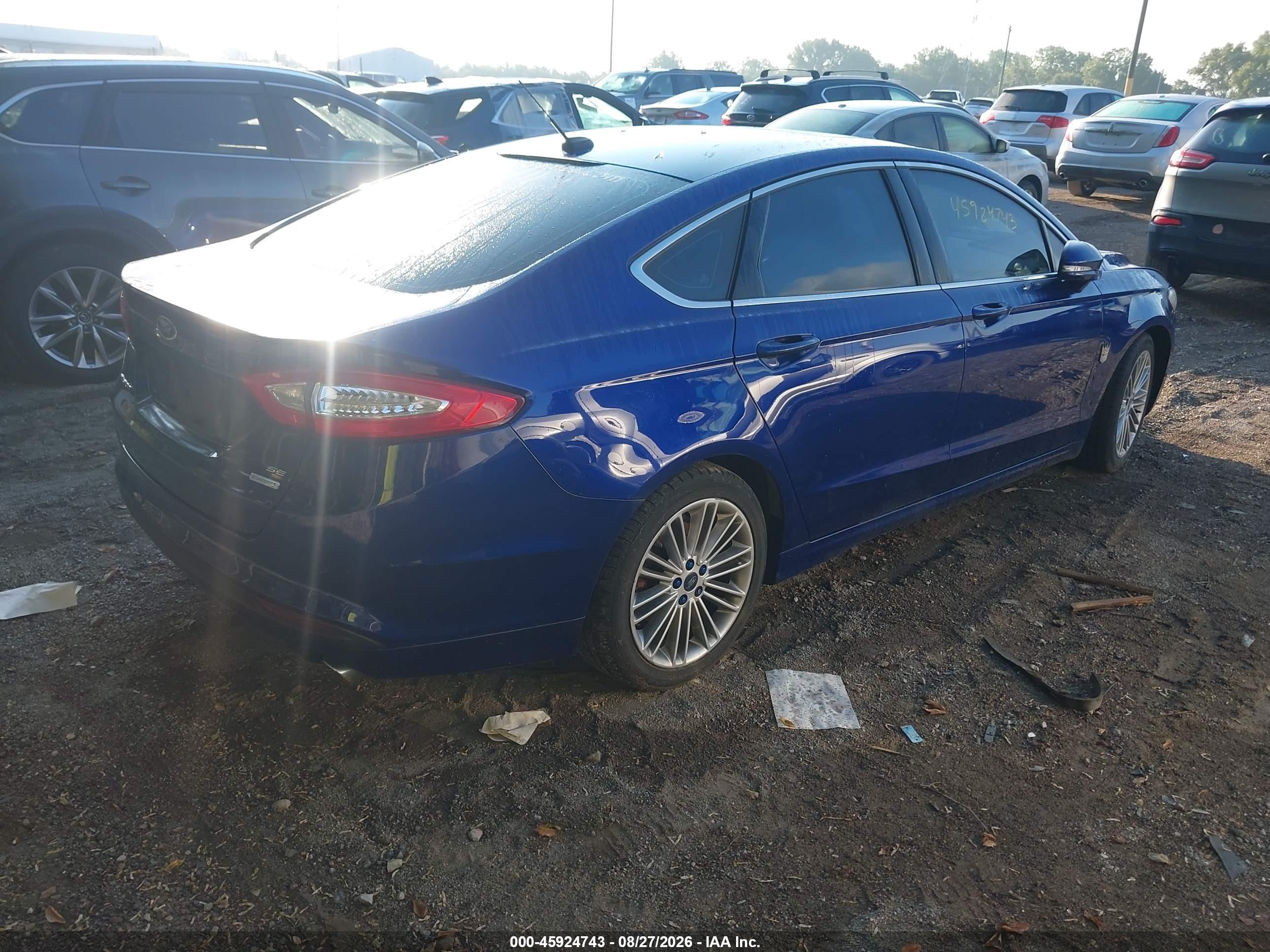 2015 Ford Fusion Se Blue vin: 3FA6P0HD8FR223415