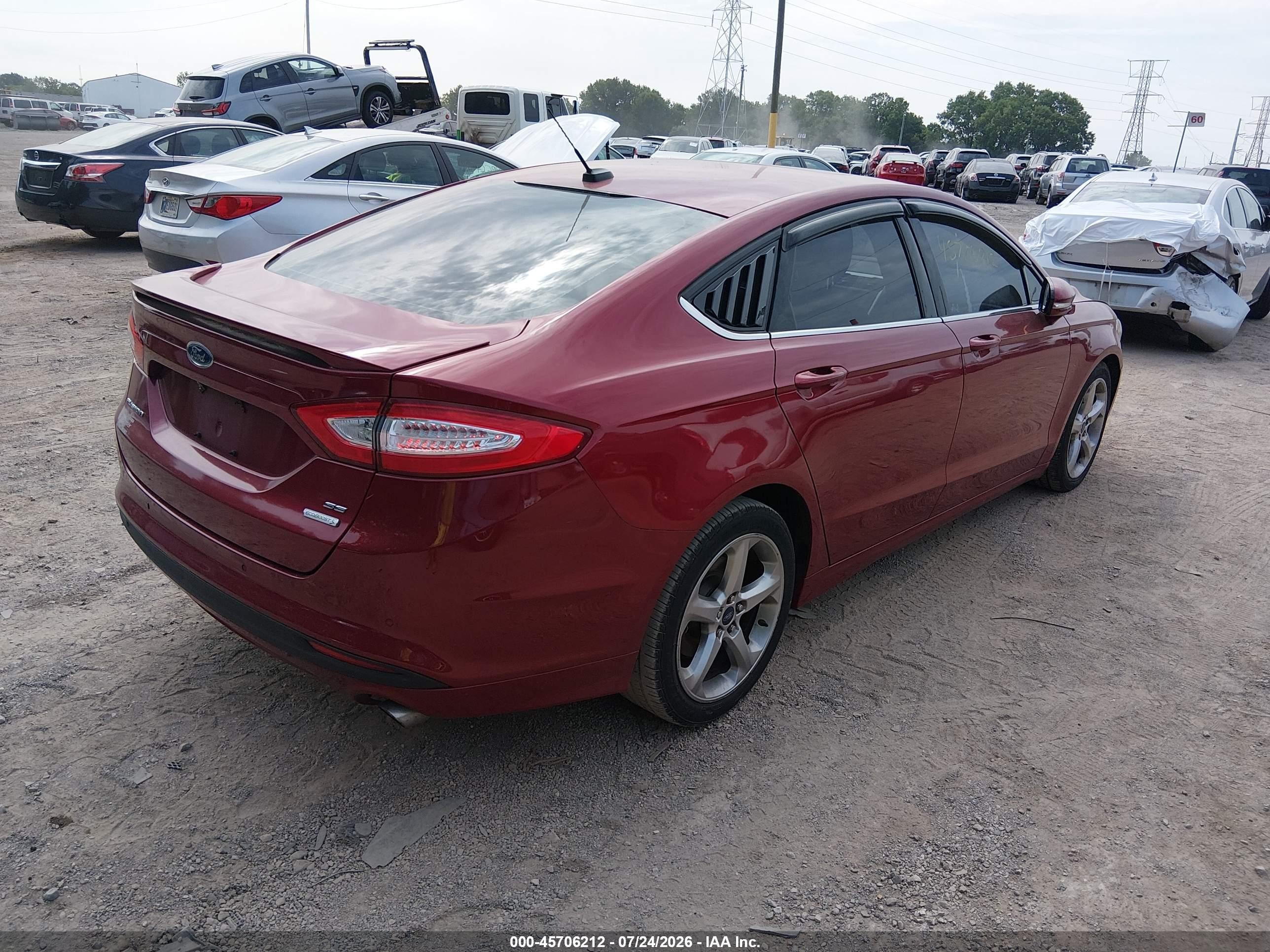 2015 Ford Fusion Se Red vin: 3FA6P0HD8FR302812