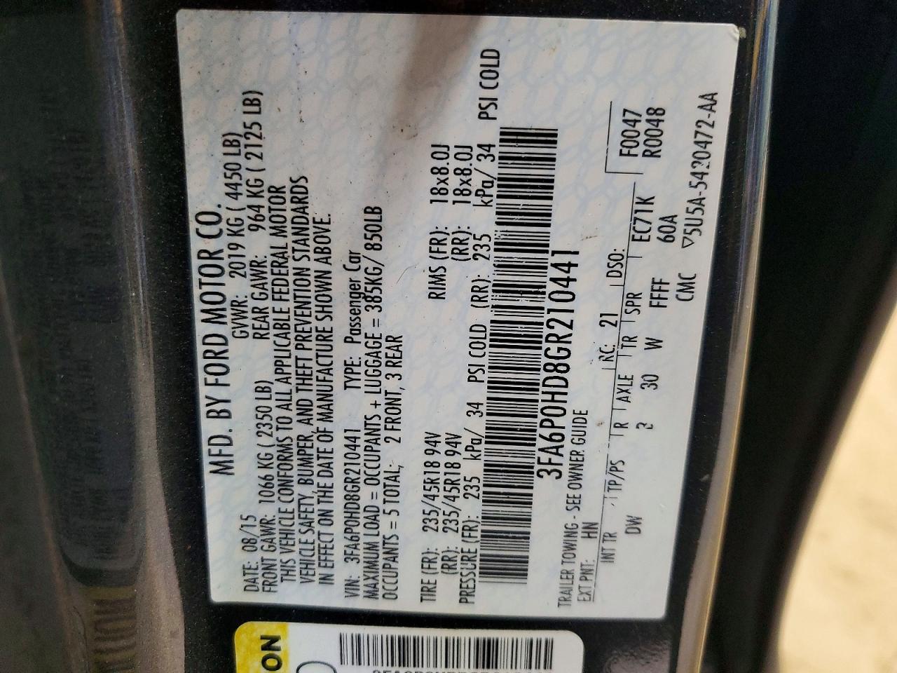 2016 Ford Fusion Se Gray vin: 3FA6P0HD8GR210441