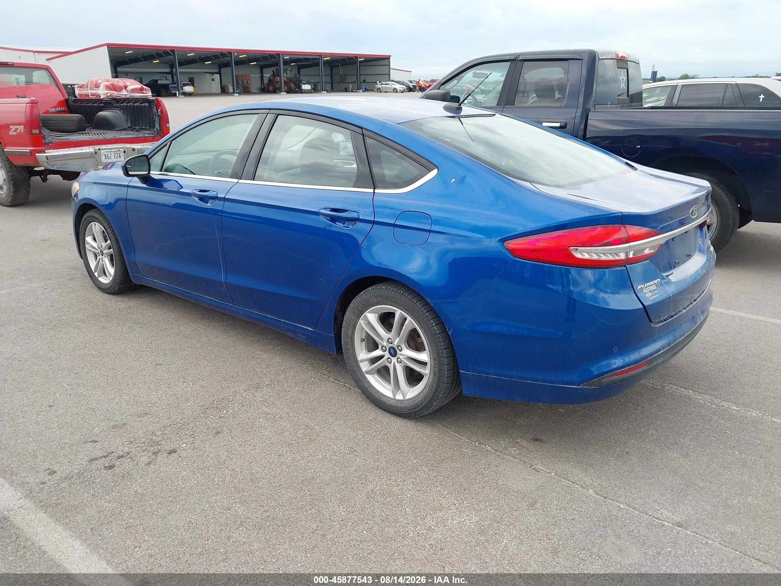 2018 Ford Fusion Se Blue vin: 3FA6P0HD8JR232169