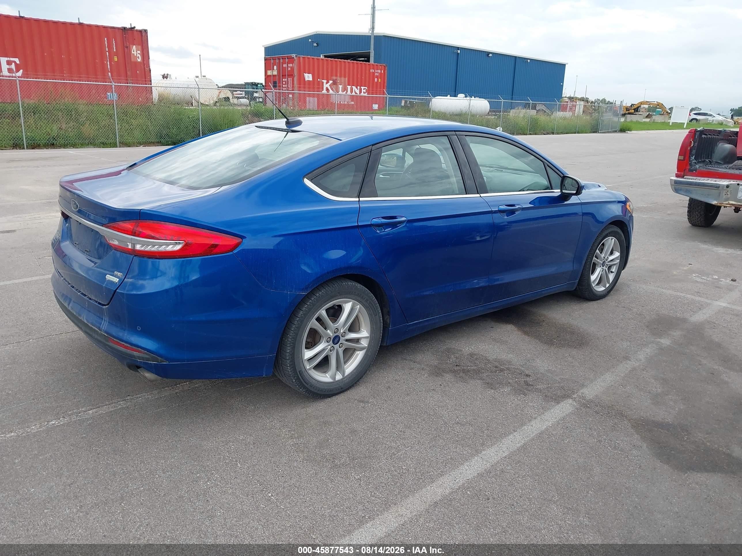 2018 Ford Fusion Se Blue vin: 3FA6P0HD8JR232169