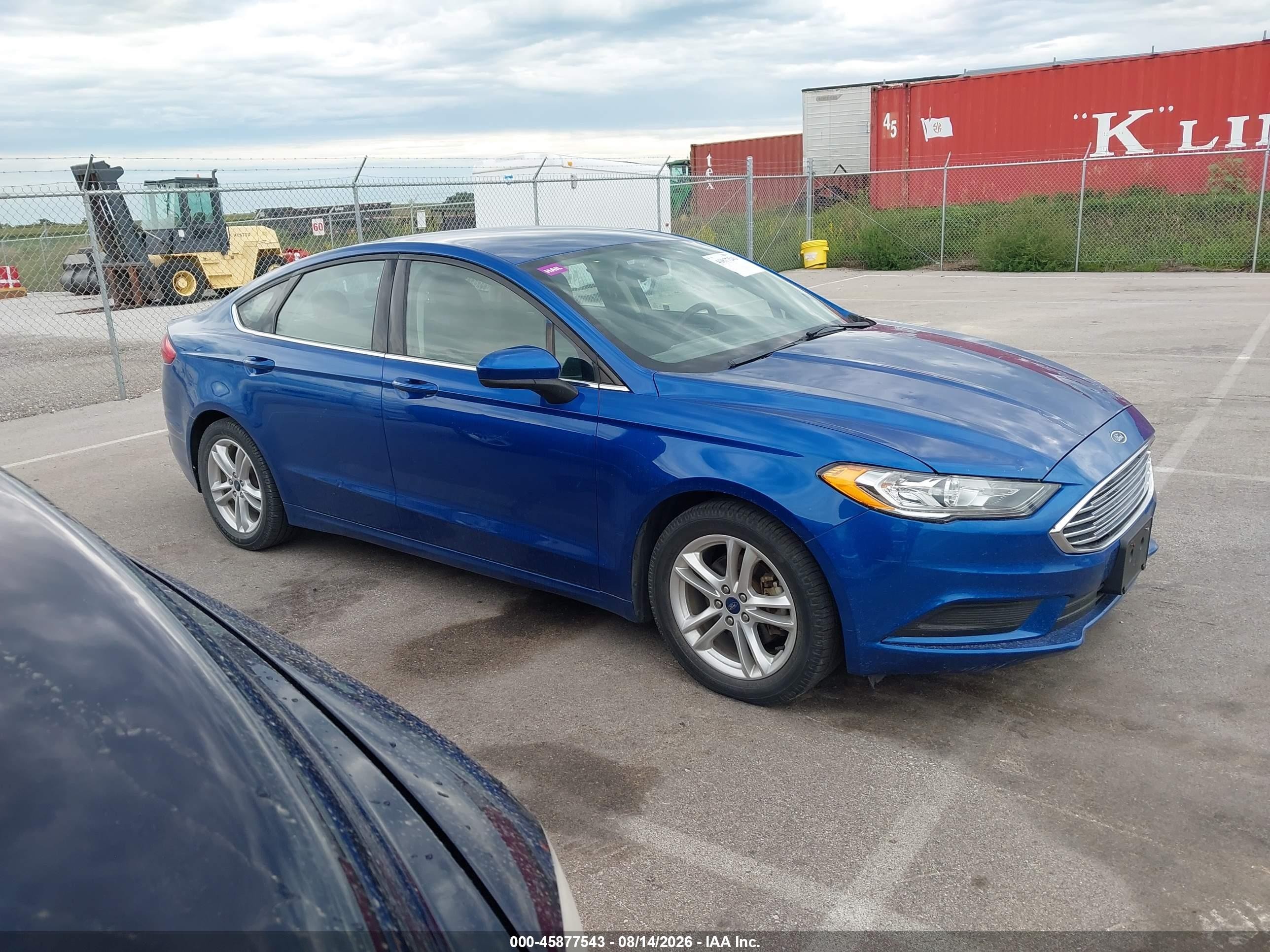 2018 Ford Fusion Se Blue vin: 3FA6P0HD8JR232169