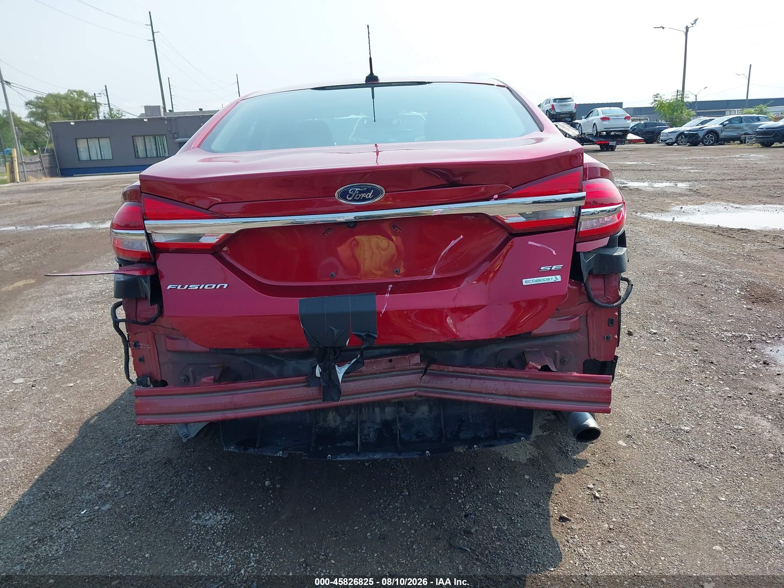 2018 Ford Fusion Se Red vin: 3FA6P0HD8JR266676