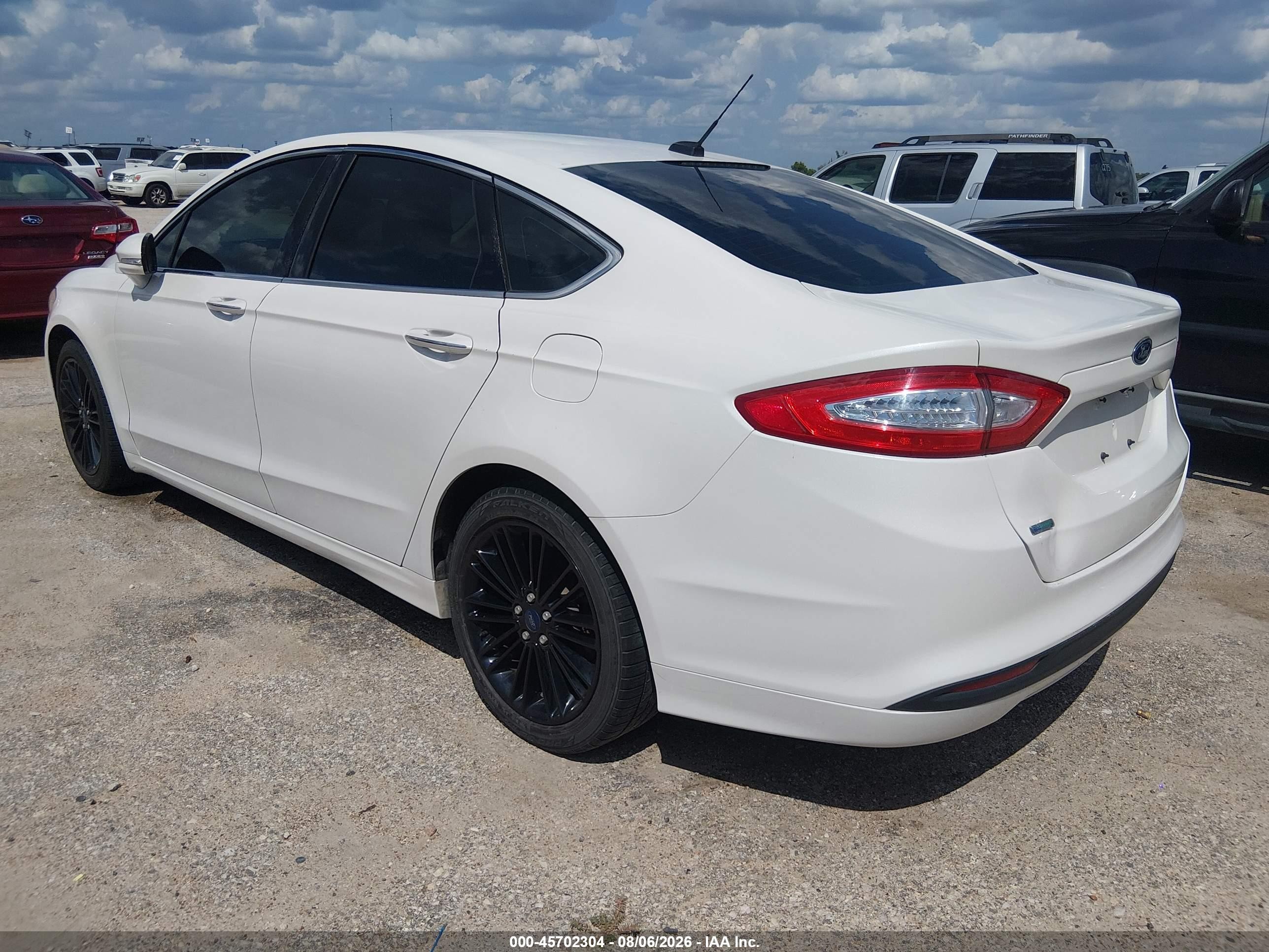 2014 Ford Fusion Se White vin: 3FA6P0HD9ER211708