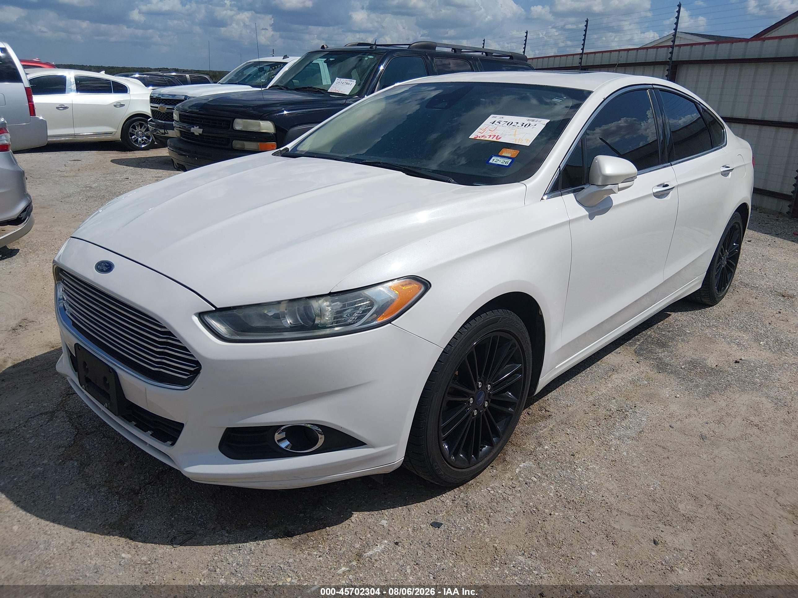 2014 Ford Fusion Se White vin: 3FA6P0HD9ER211708