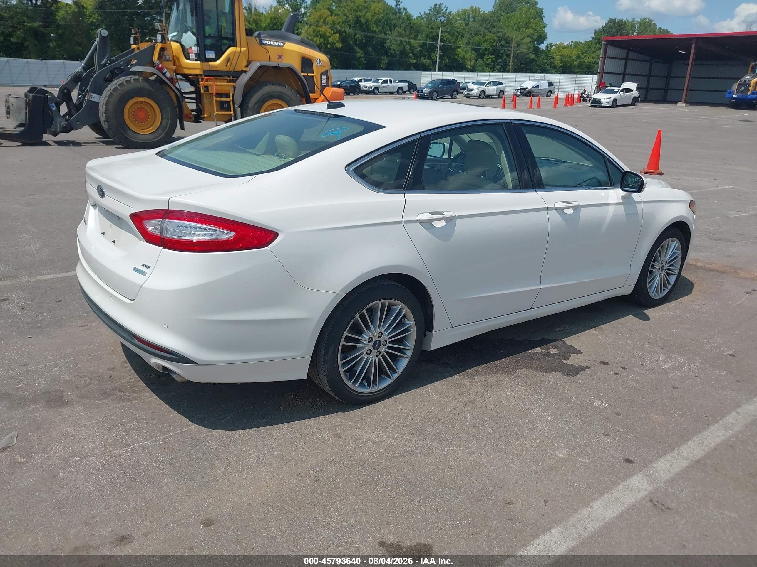 2014 Ford Fusion Se White vin: 3FA6P0HD9ER238777