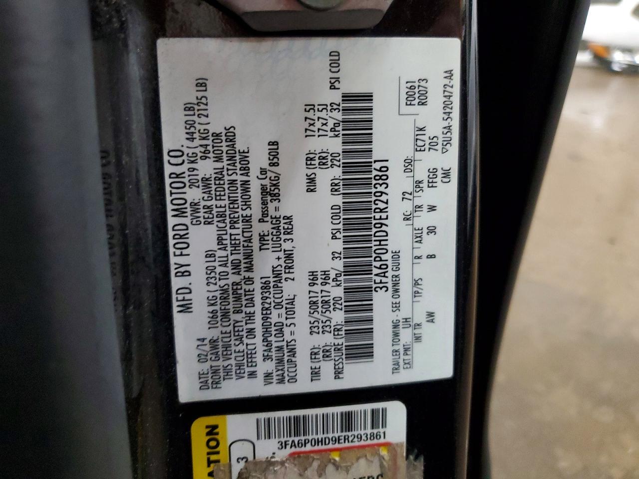 2014 Ford Fusion Se Black vin: 3FA6P0HD9ER293861