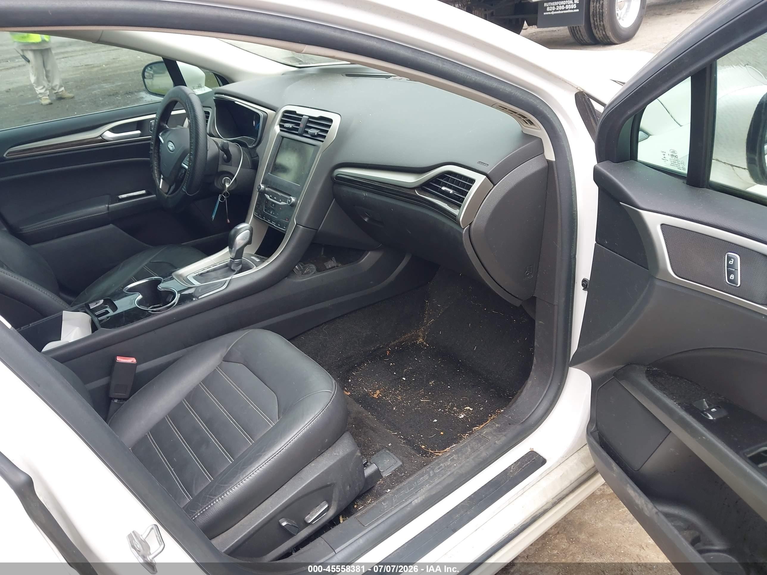 2014 Ford Fusion Se White vin: 3FA6P0HD9ER296856