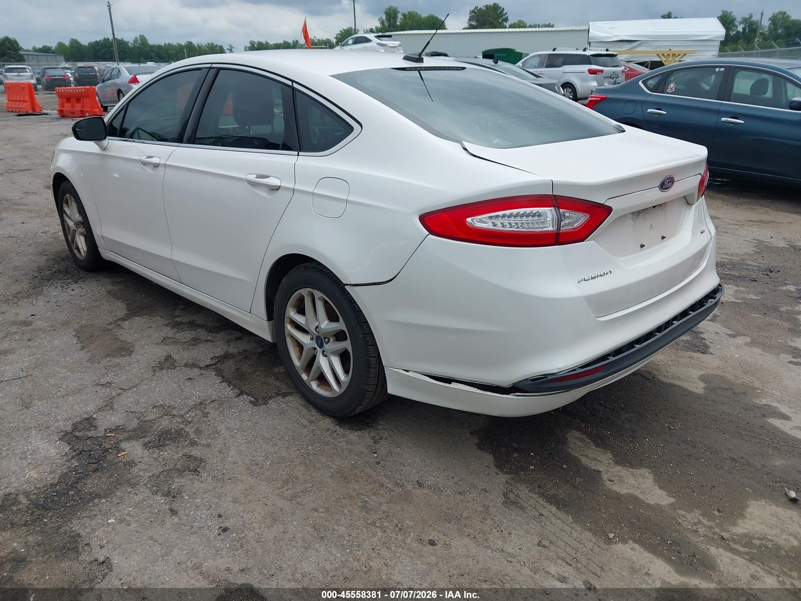 2014 Ford Fusion Se White vin: 3FA6P0HD9ER296856