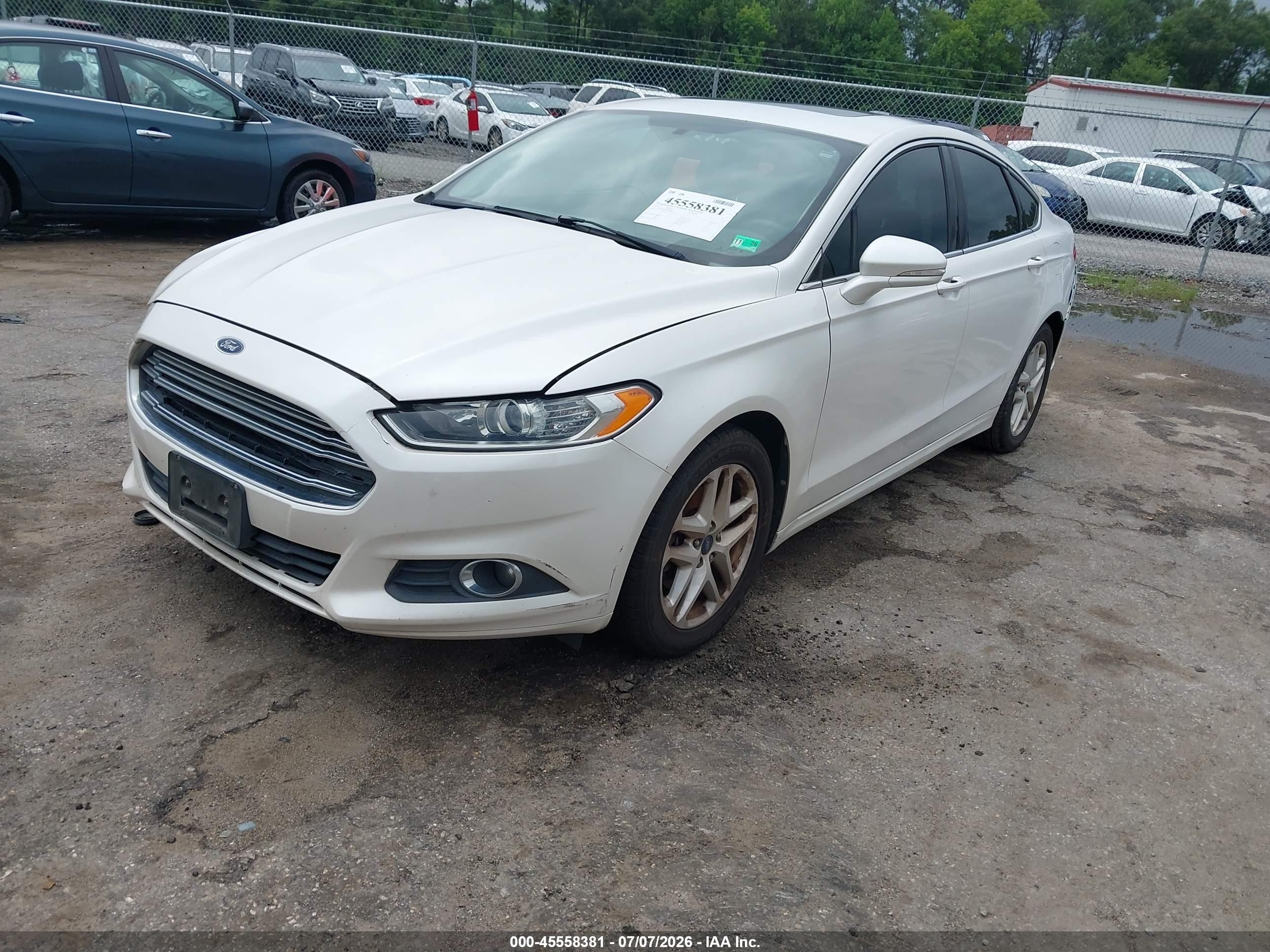 2014 Ford Fusion Se White vin: 3FA6P0HD9ER296856