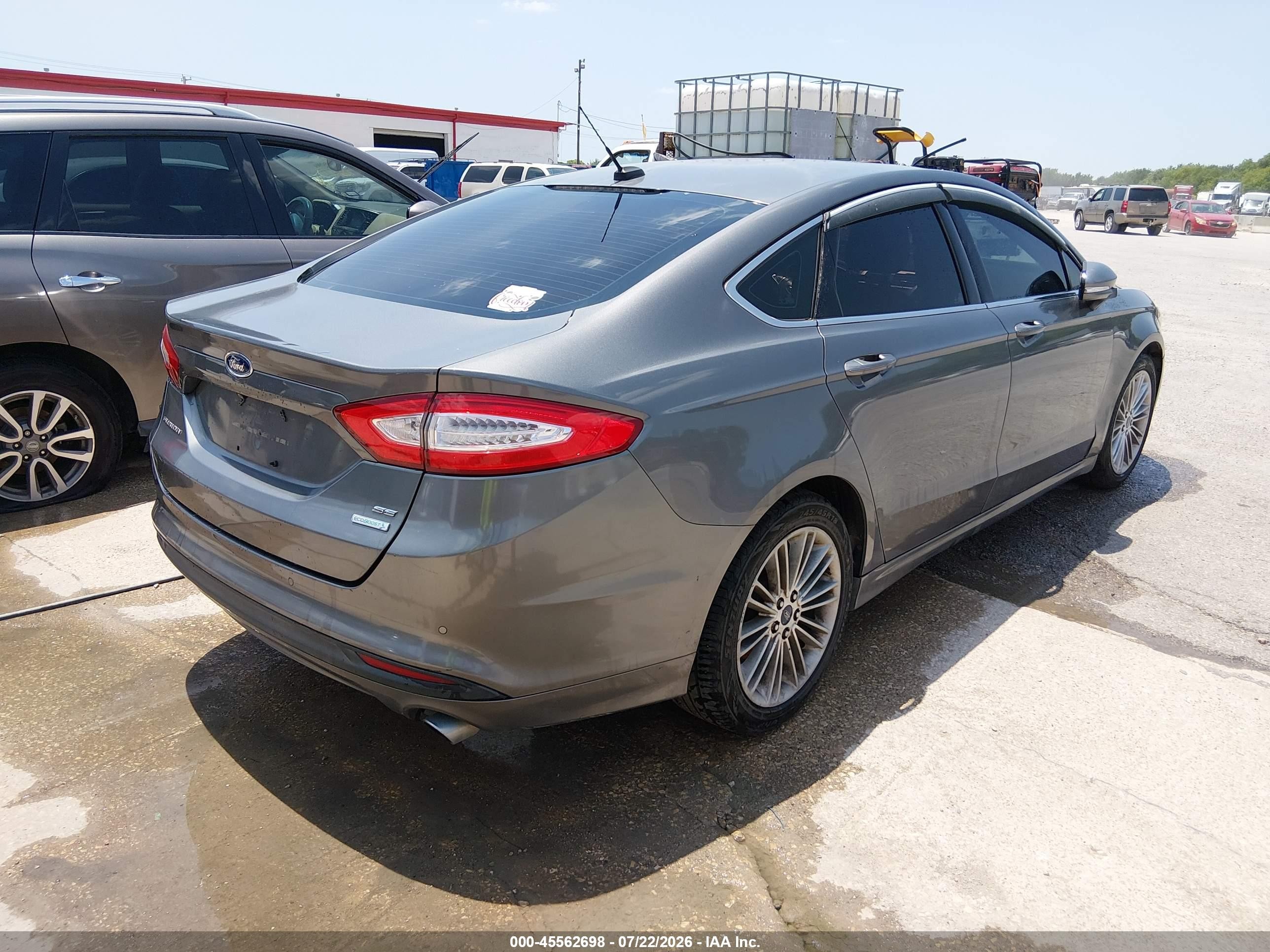 2014 Ford Fusion Se Gray vin: 3FA6P0HD9ER311405