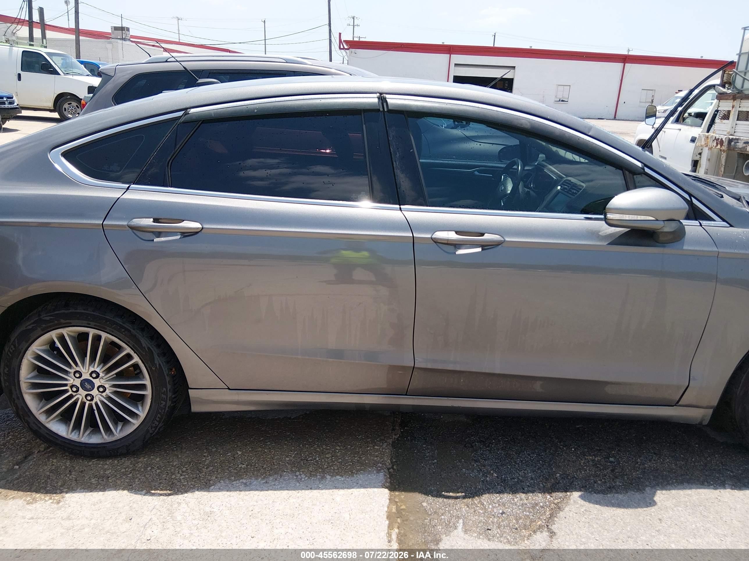 2014 Ford Fusion Se Gray vin: 3FA6P0HD9ER311405