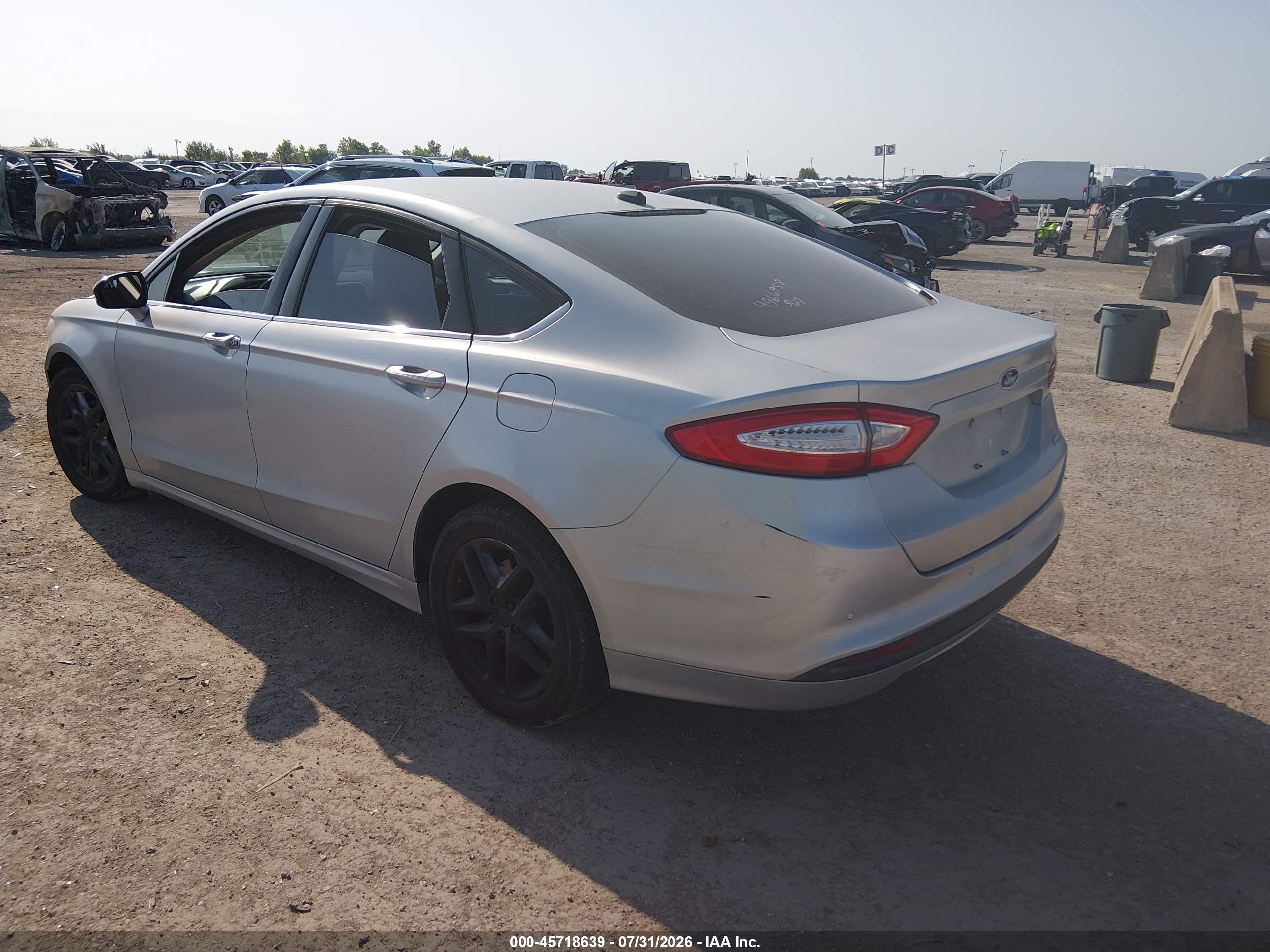 2014 Ford Fusion Se Silver vin: 3FA6P0HD9ER345361