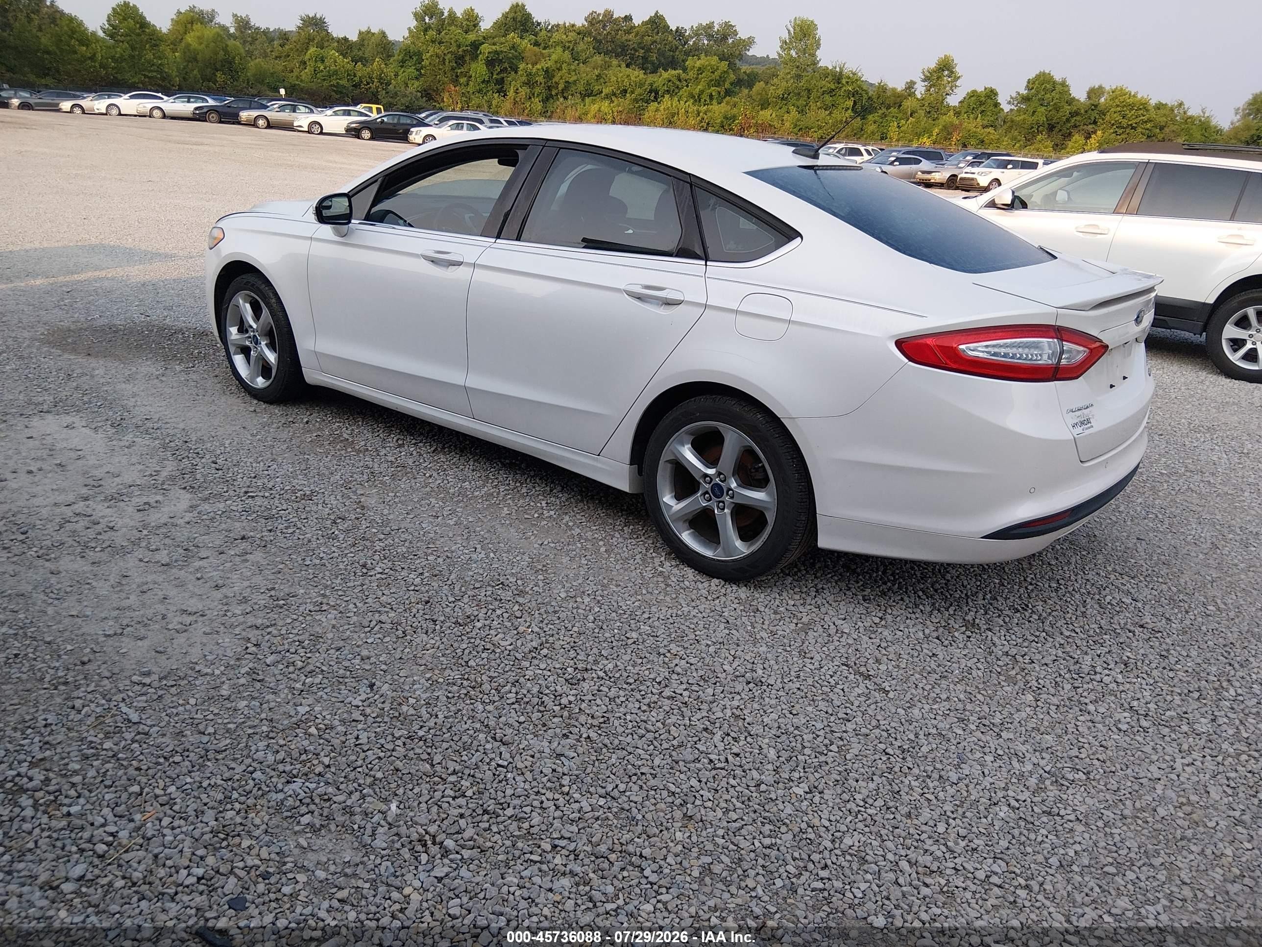 2014 Ford Fusion Se White vin: 3FA6P0HD9ER349202