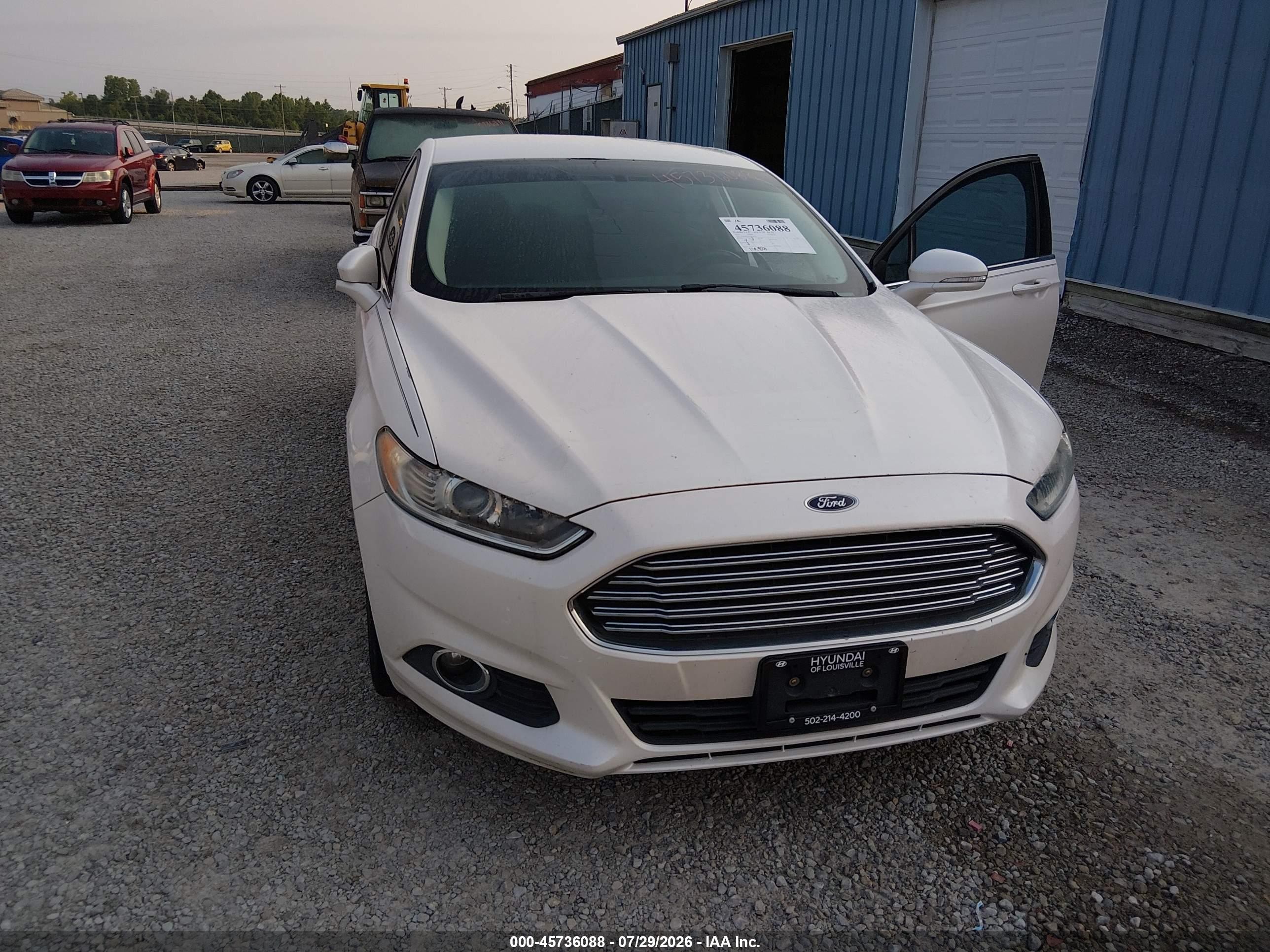 2014 Ford Fusion Se White vin: 3FA6P0HD9ER349202
