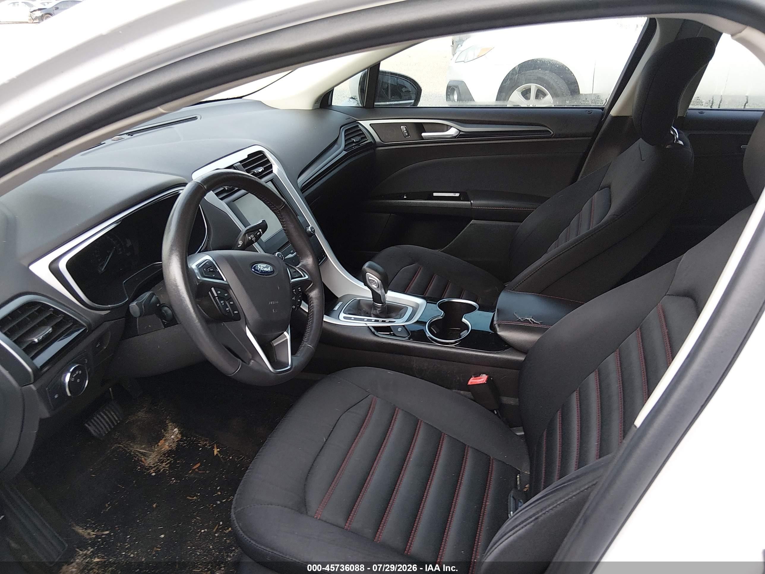 2014 Ford Fusion Se White vin: 3FA6P0HD9ER349202