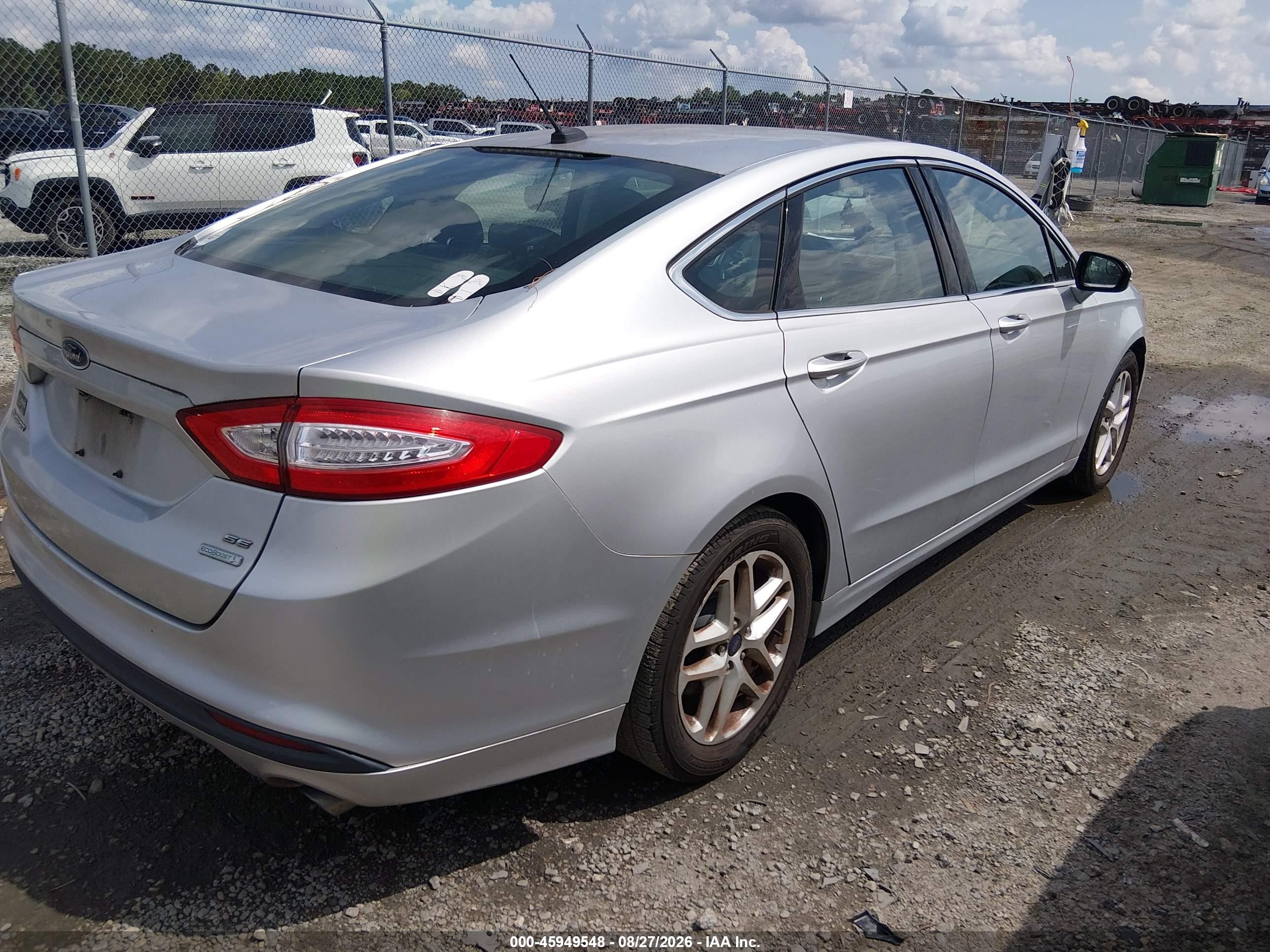 2014 Ford Fusion Se Silver vin: 3FA6P0HD9ER349247