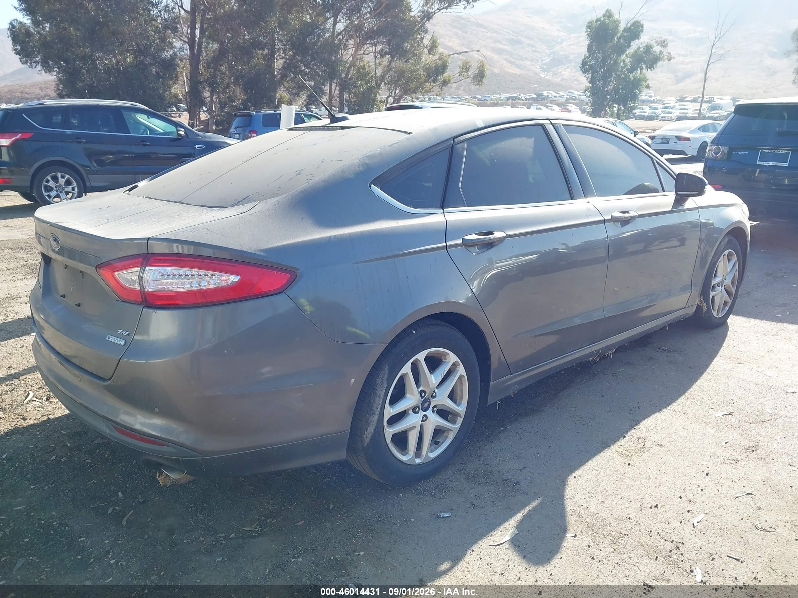 2014 Ford Fusion Se Gray vin: 3FA6P0HD9ER359311