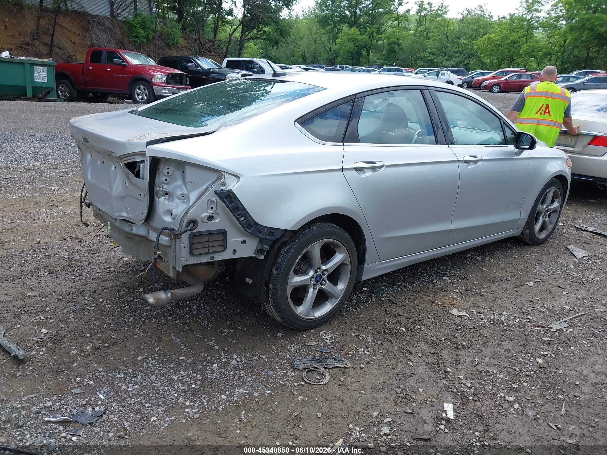 2015 Ford Fusion Se Gray vin: 3FA6P0HD9FR111013