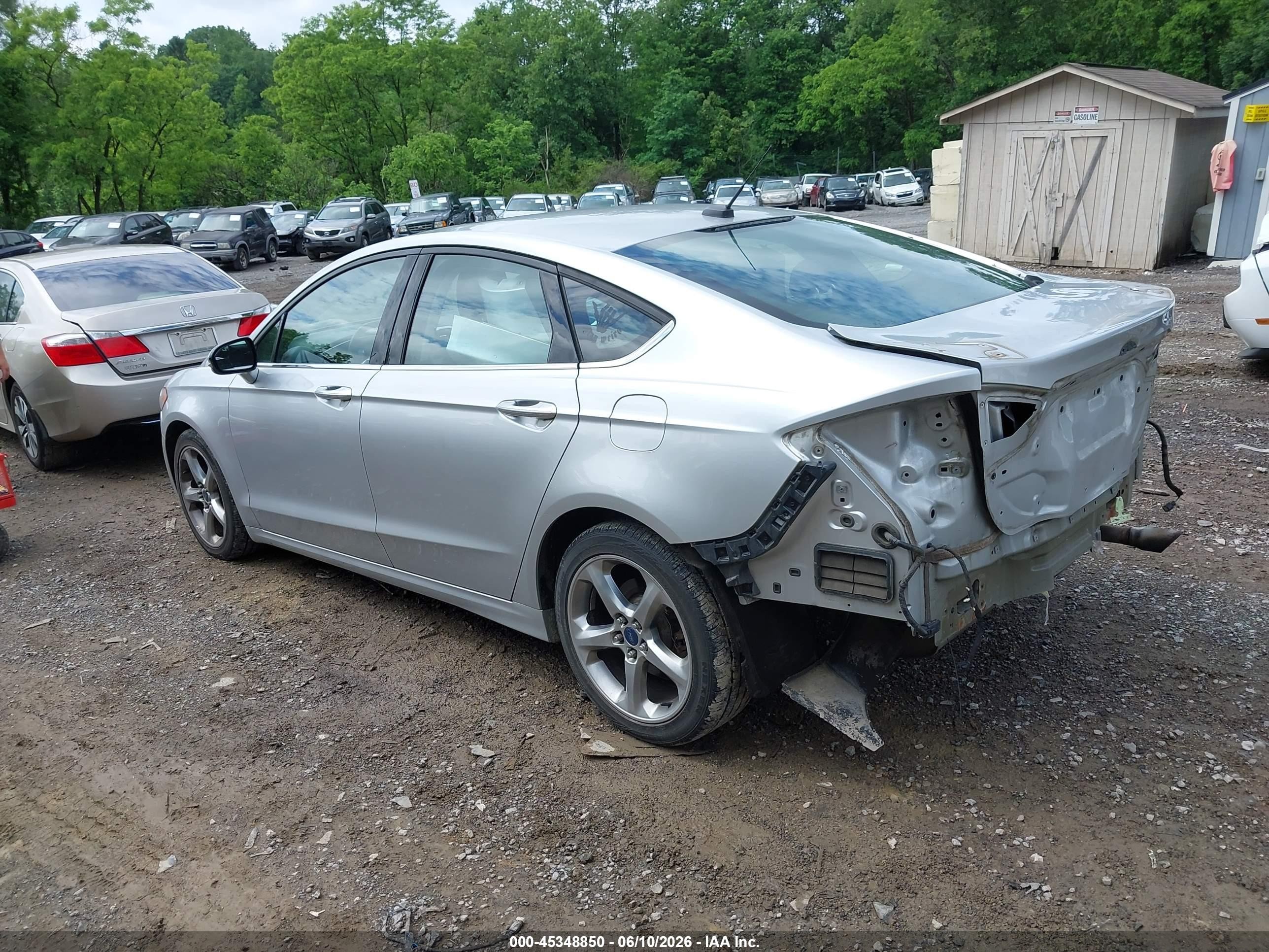 2015 Ford Fusion Se Gray vin: 3FA6P0HD9FR111013