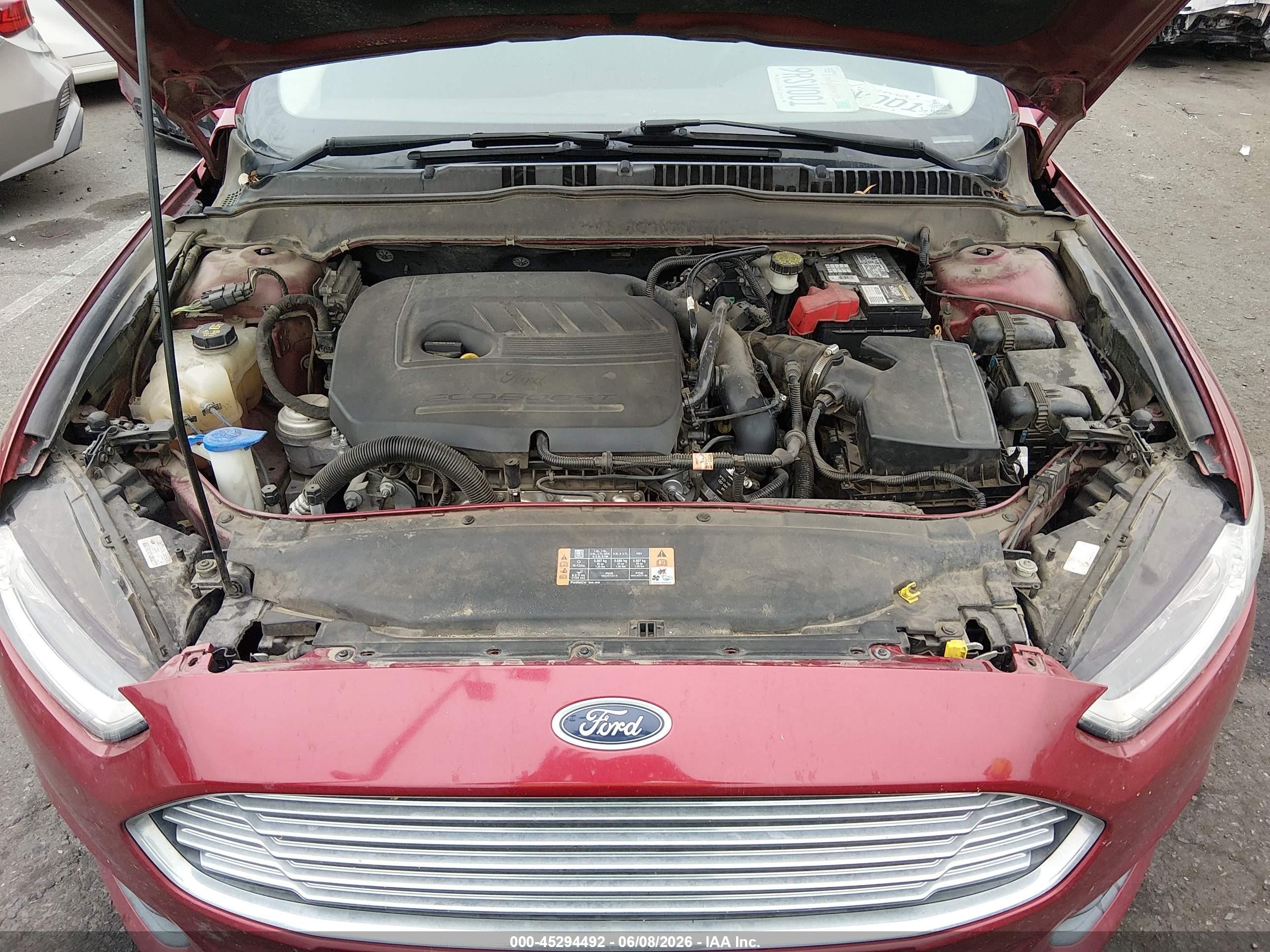 2015 Ford Fusion Se Бордовый vin: 3FA6P0HD9FR115305