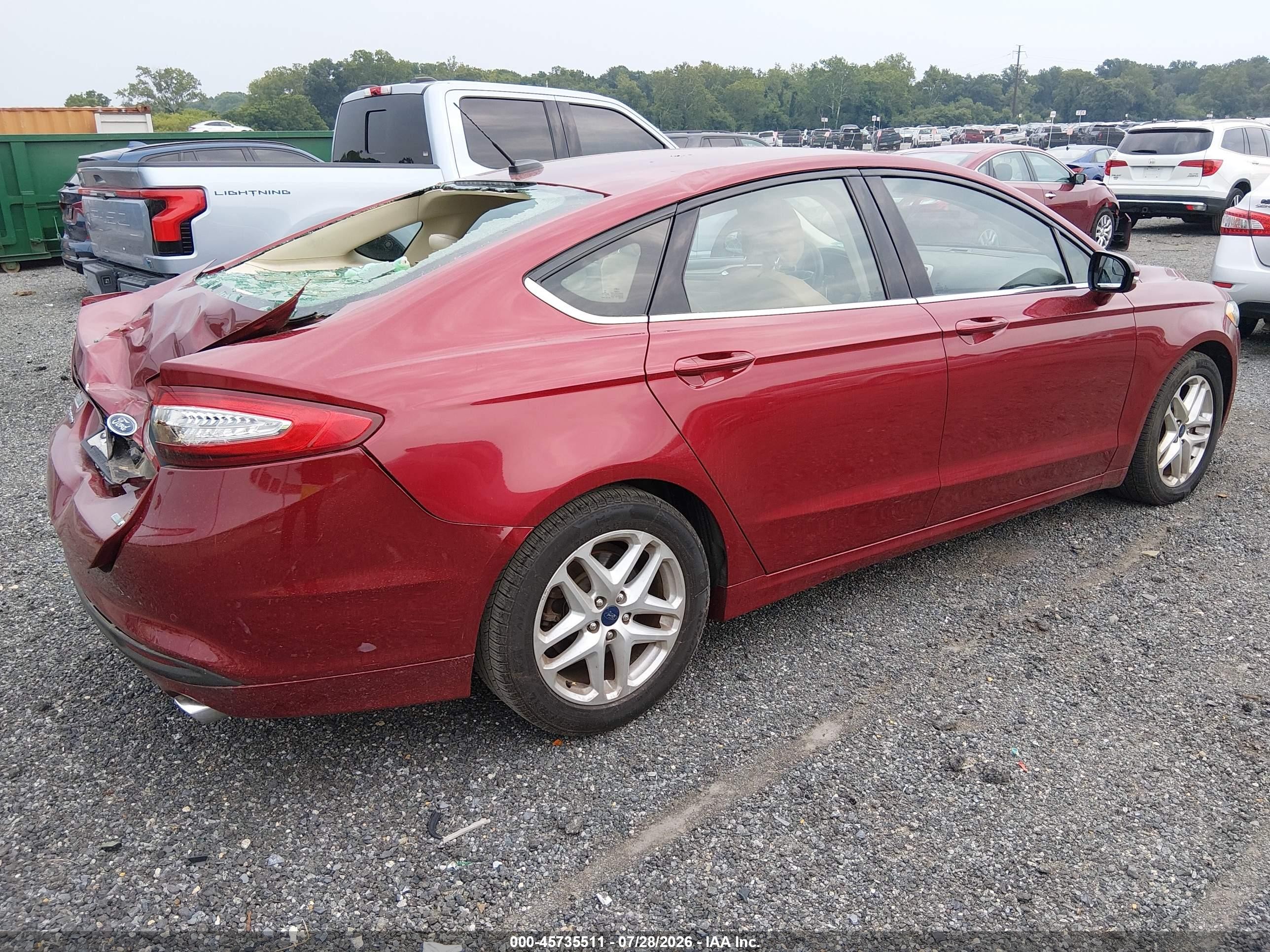 2015 Ford Fusion Se Red vin: 3FA6P0HD9FR122089