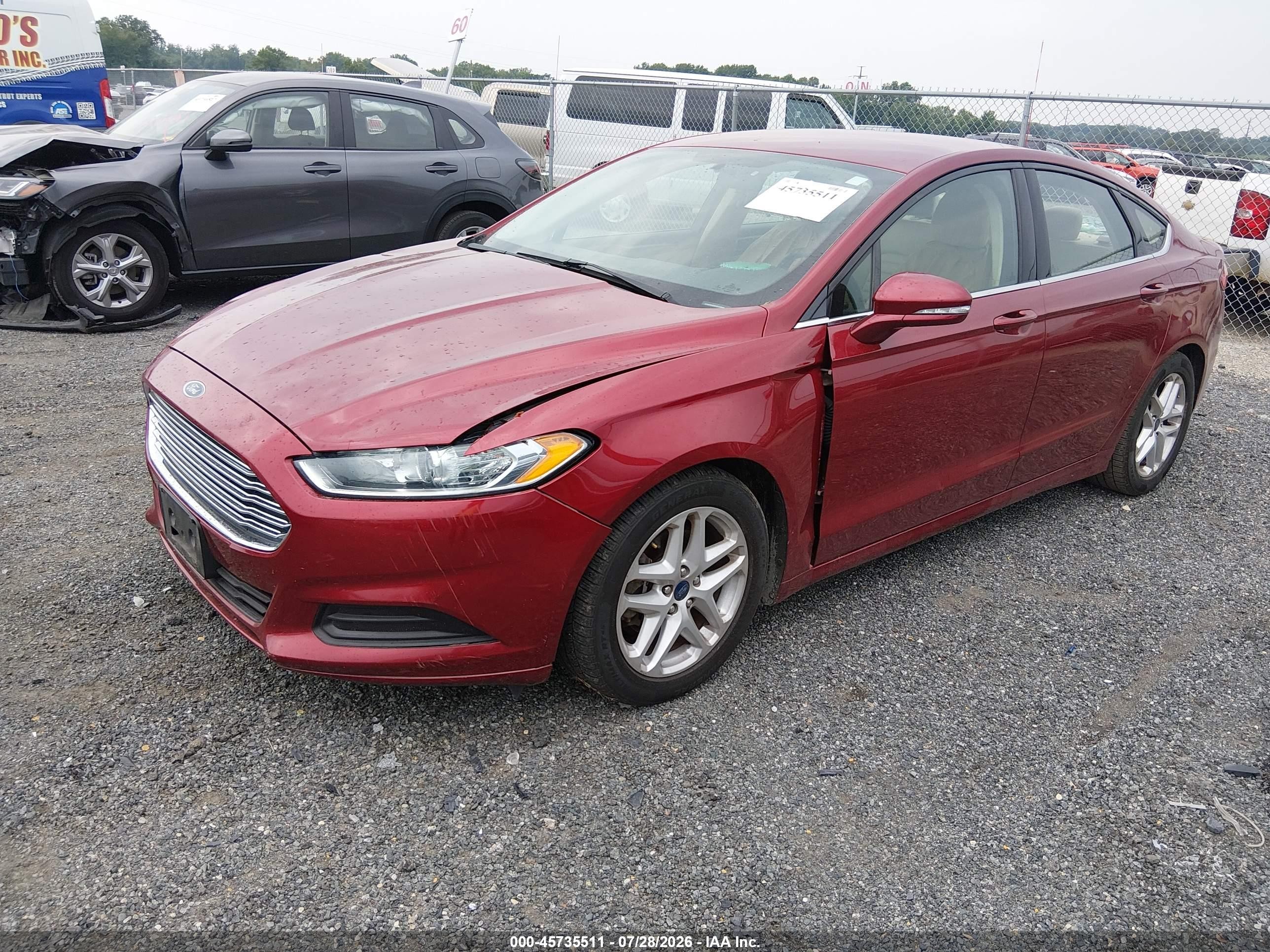 2015 Ford Fusion Se Red vin: 3FA6P0HD9FR122089