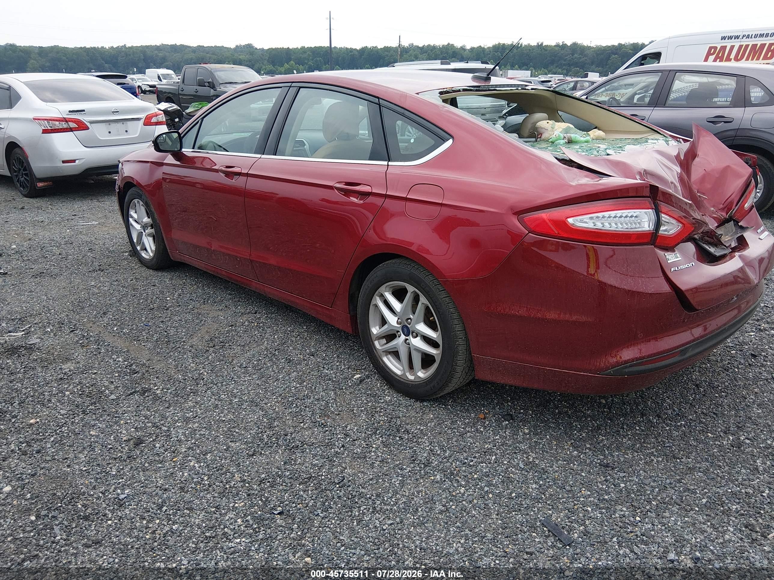 2015 Ford Fusion Se Red vin: 3FA6P0HD9FR122089