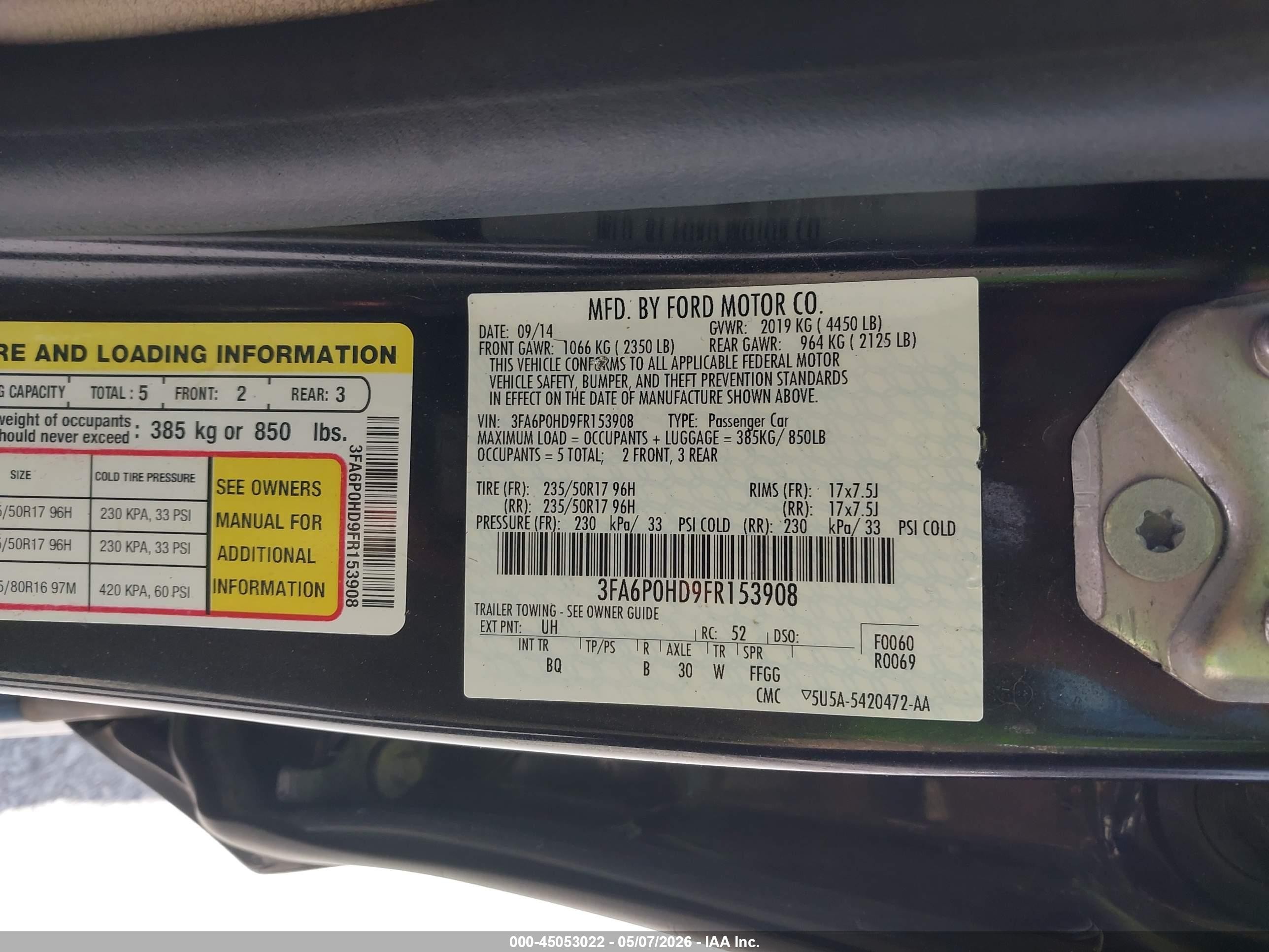 2015 Ford Fusion Se Black vin: 3FA6P0HD9FR153908