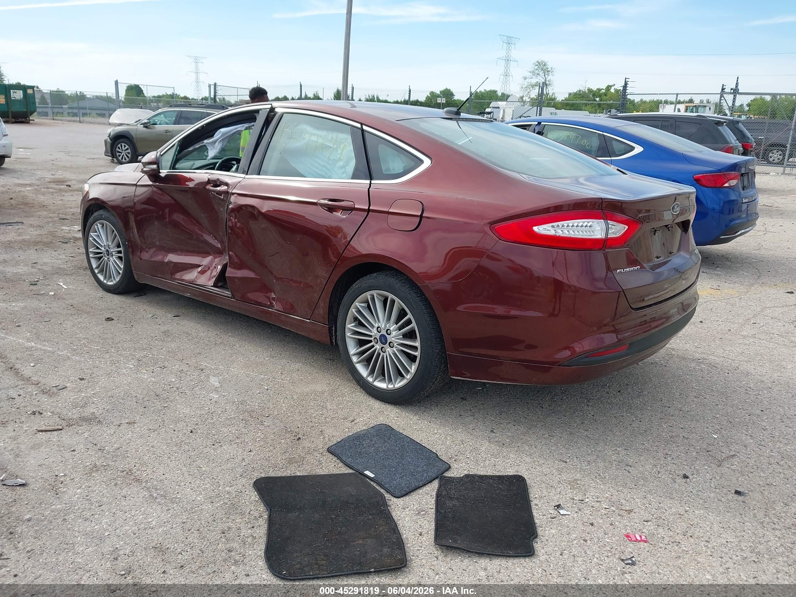 2015 Ford Fusion Se Maroon vin: 3FA6P0HD9FR158025