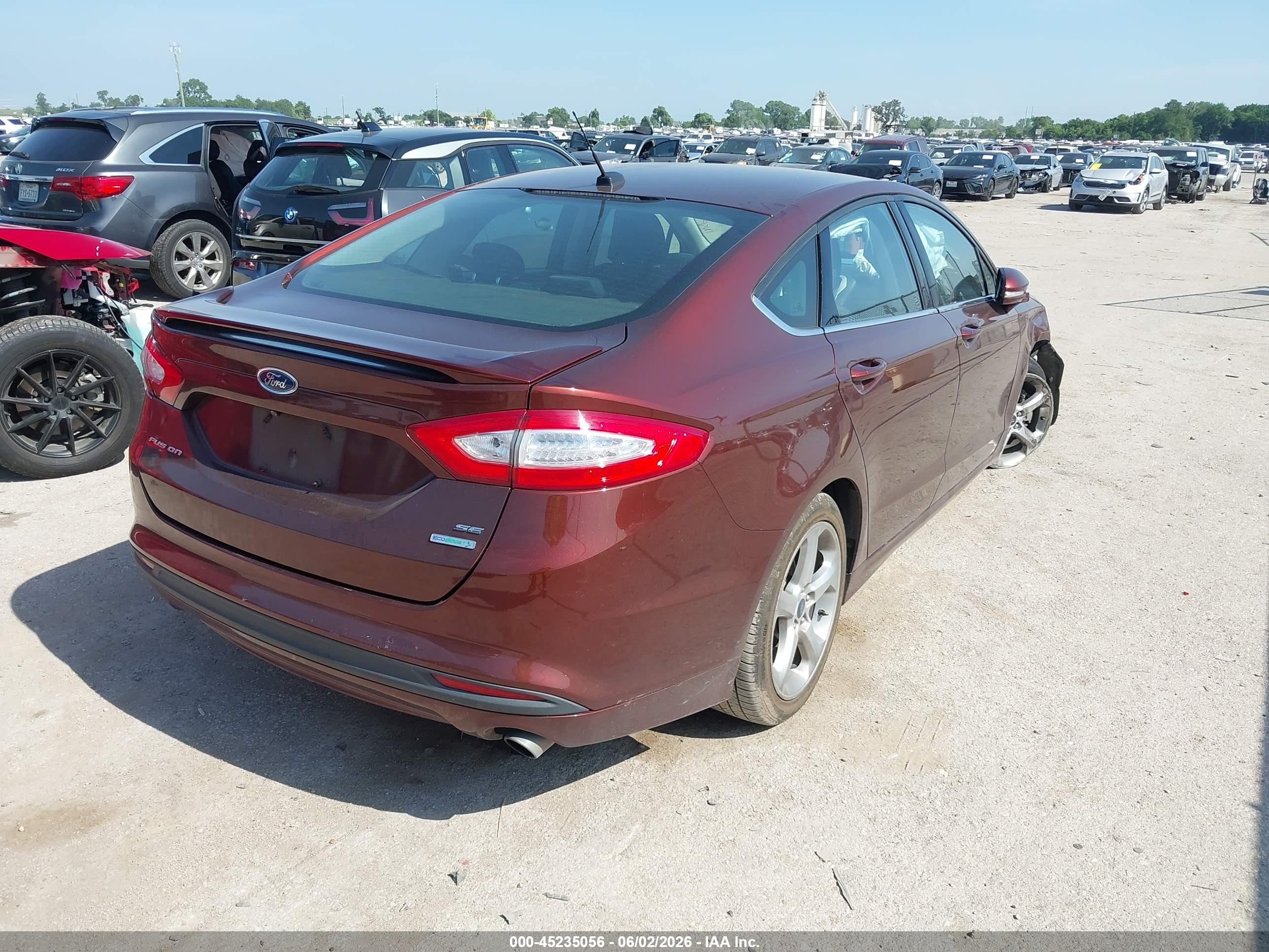 2015 Ford Fusion Se Maroon vin: 3FA6P0HD9FR204601