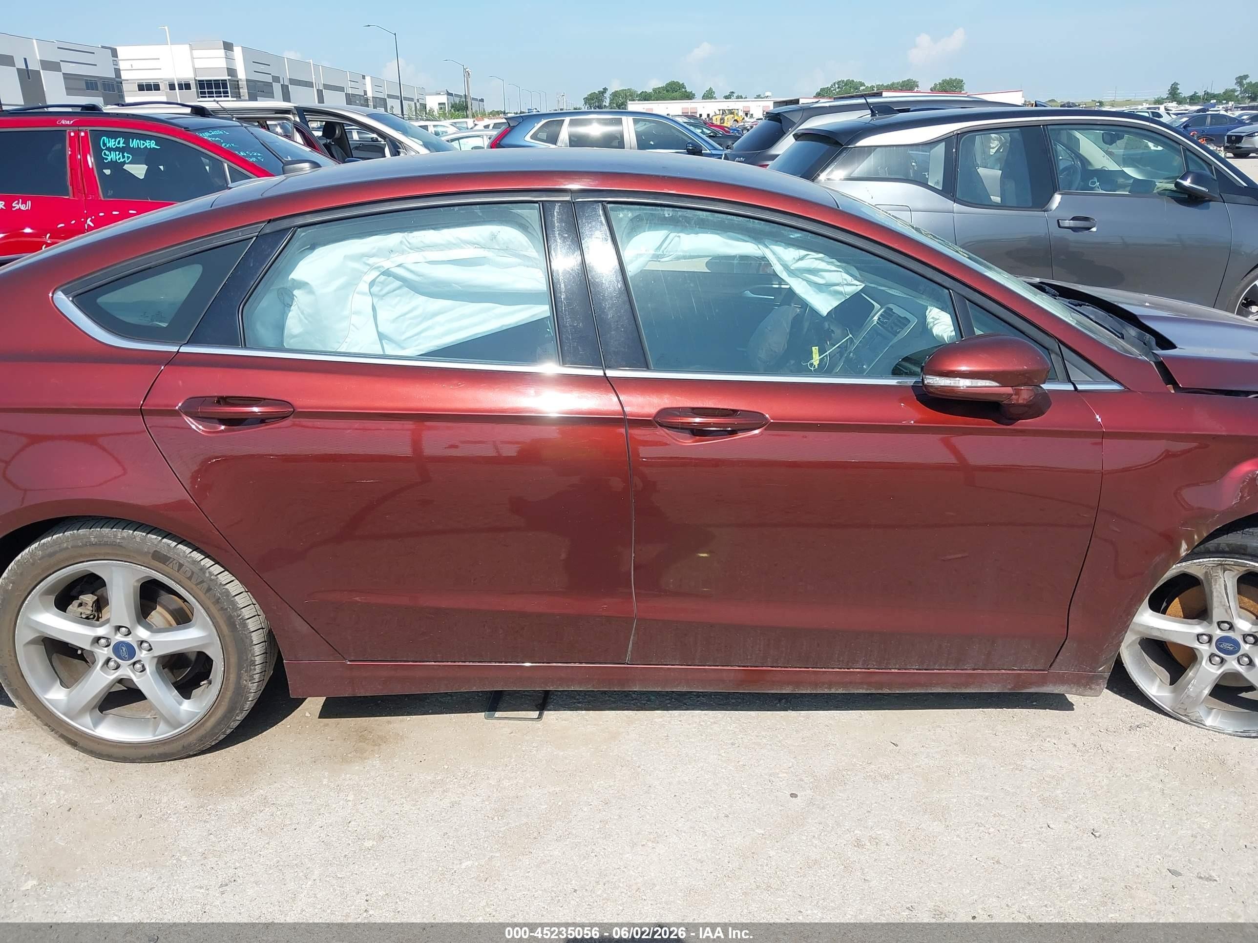 2015 Ford Fusion Se Maroon vin: 3FA6P0HD9FR204601