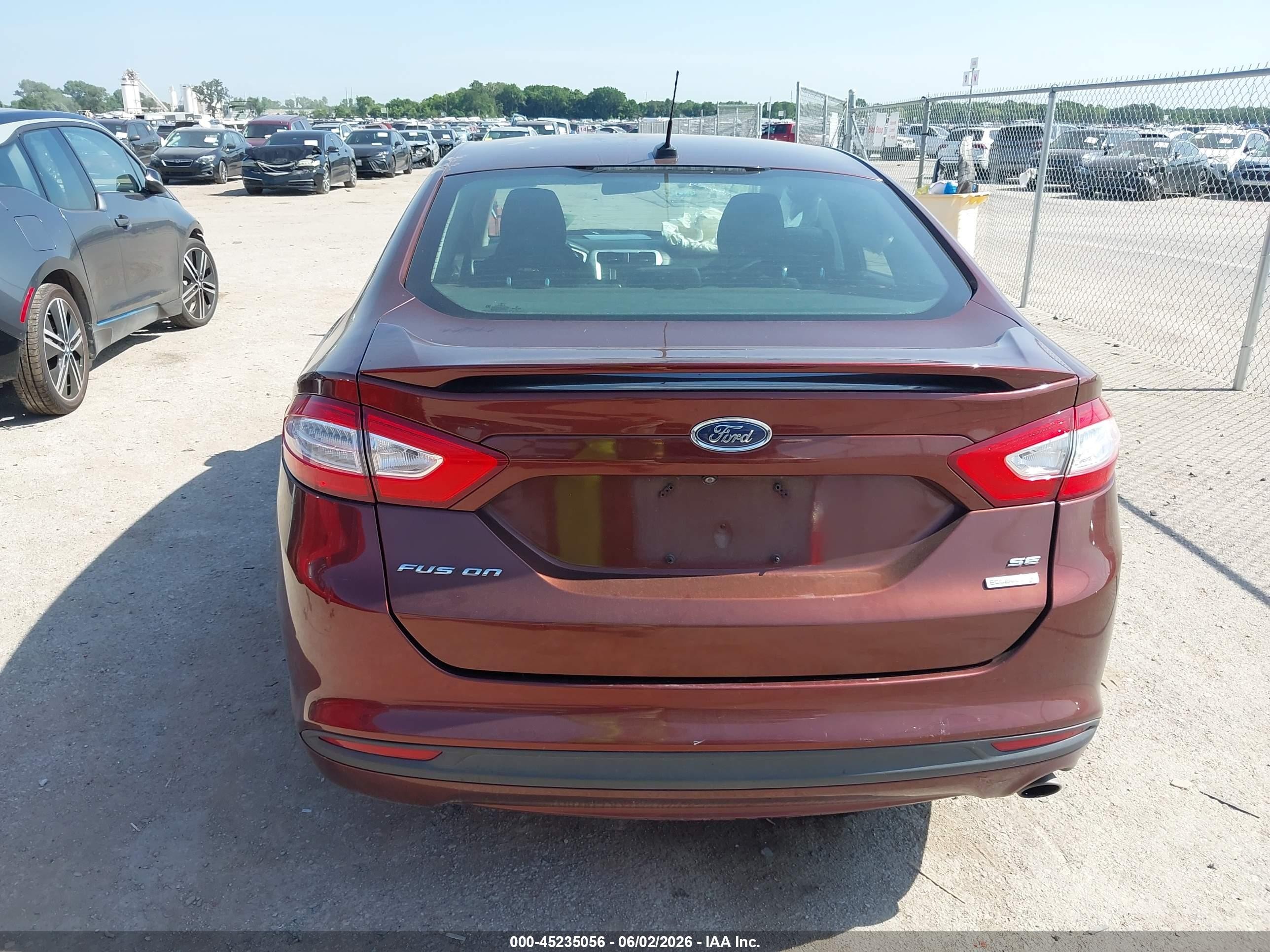2015 Ford Fusion Se Maroon vin: 3FA6P0HD9FR204601