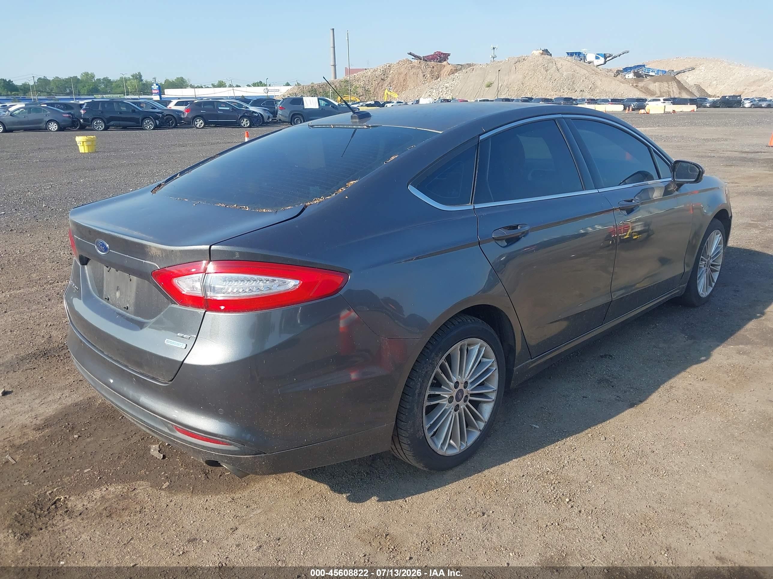 2015 Ford Fusion Se Gray vin: 3FA6P0HD9FR286409