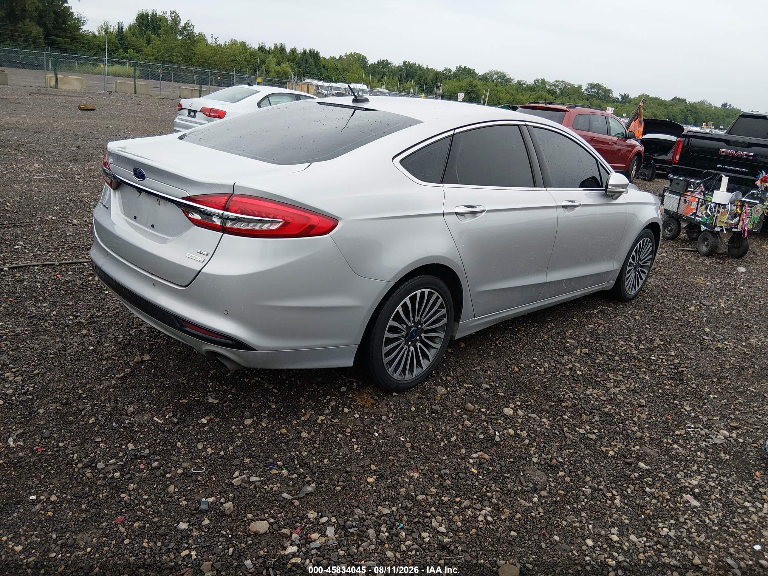 2017 Ford Fusion Se Silver vin: 3FA6P0HD9HR305124