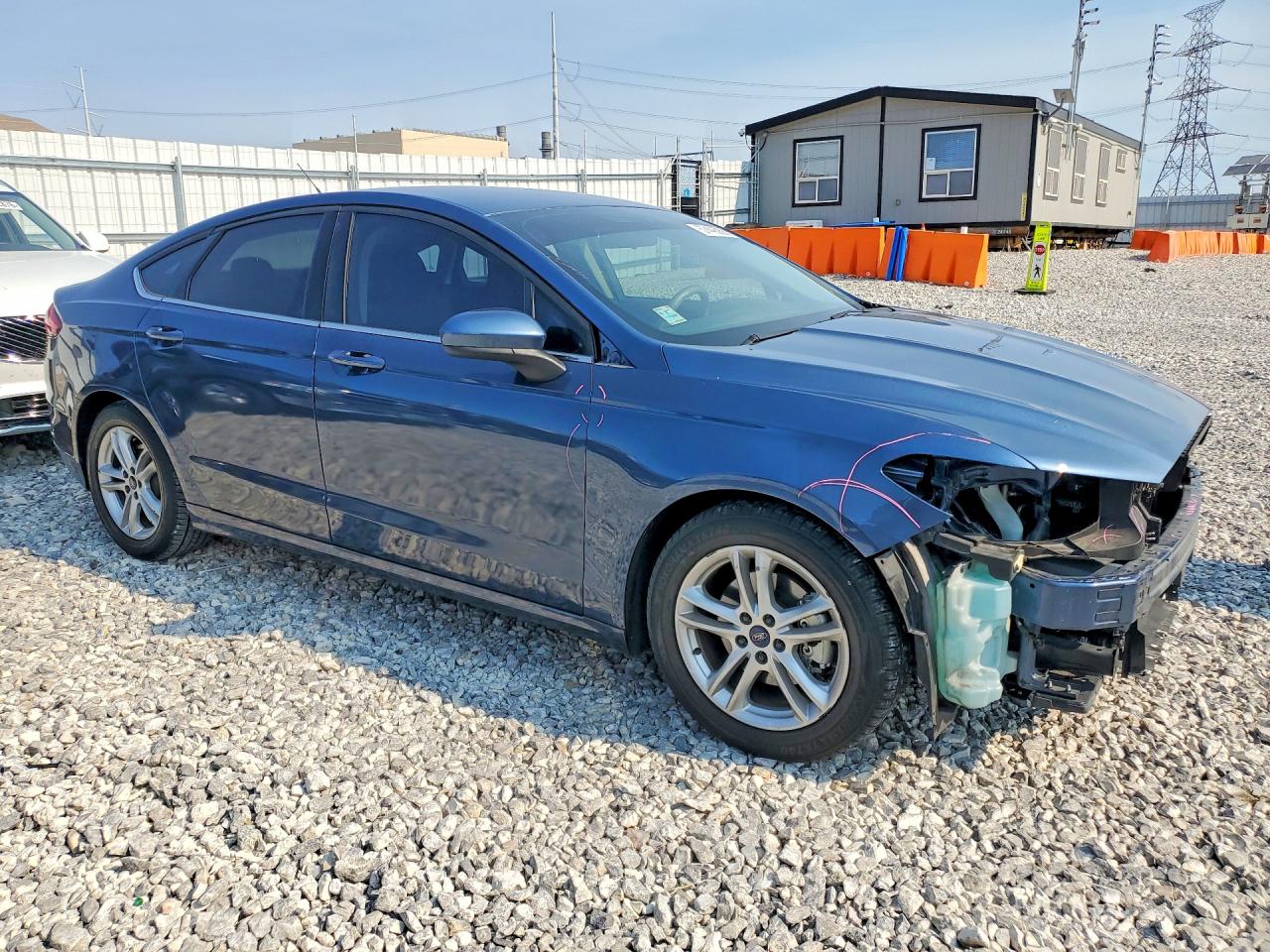 2018 Ford Fusion Se Blue vin: 3FA6P0HD9JR144523