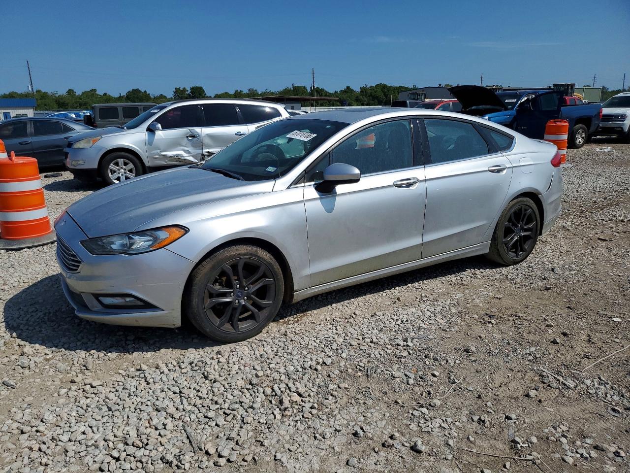 2018 Ford Fusion Se Silver vin: 3FA6P0HD9JR230933