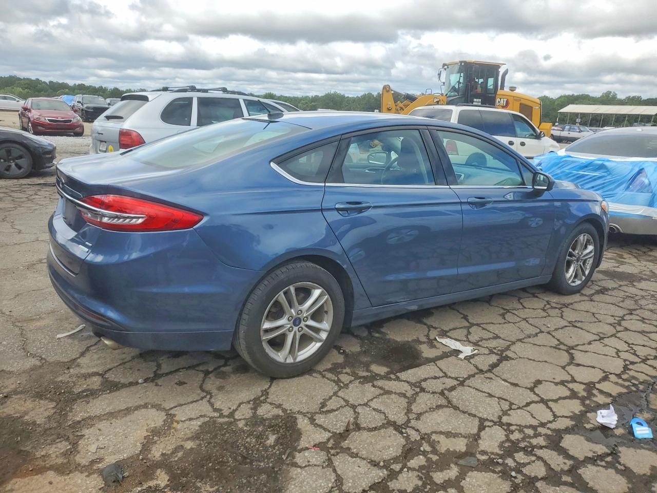 2018 Ford Fusion Se Blue vin: 3FA6P0HD9JR239387