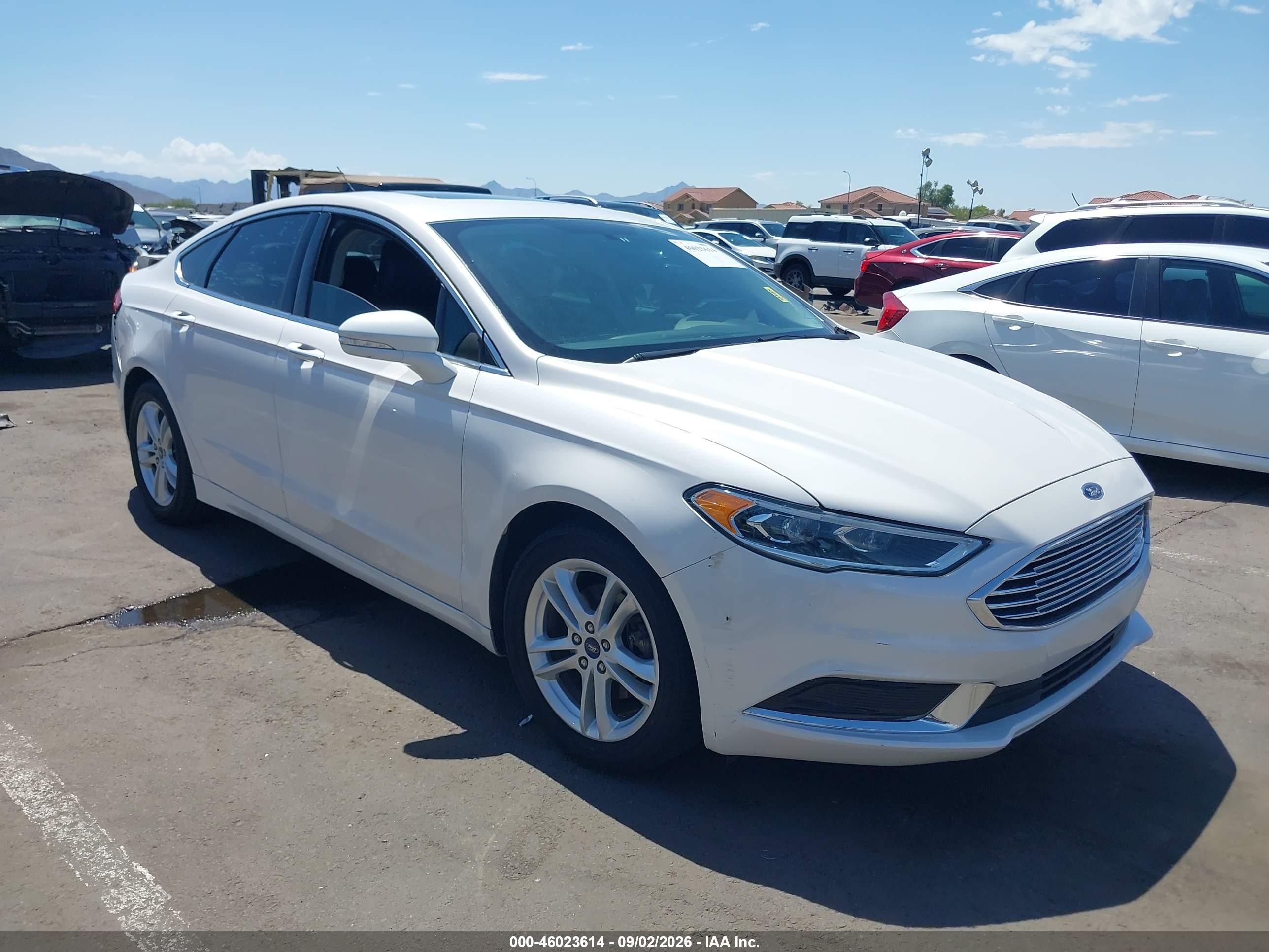 2018 Ford Fusion Se Белый vin: 3FA6P0HD9JR253368