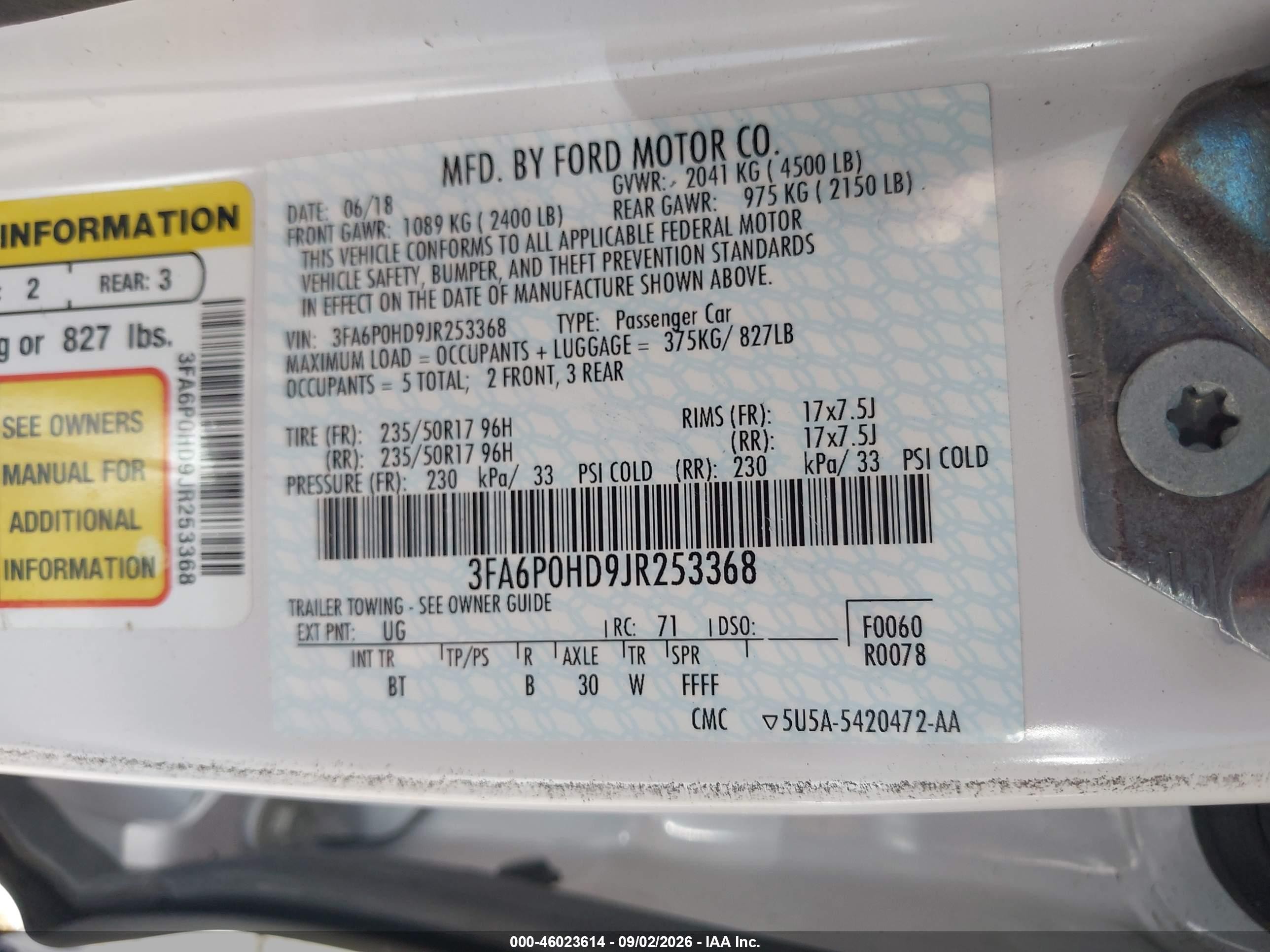 2018 Ford Fusion Se Белый vin: 3FA6P0HD9JR253368