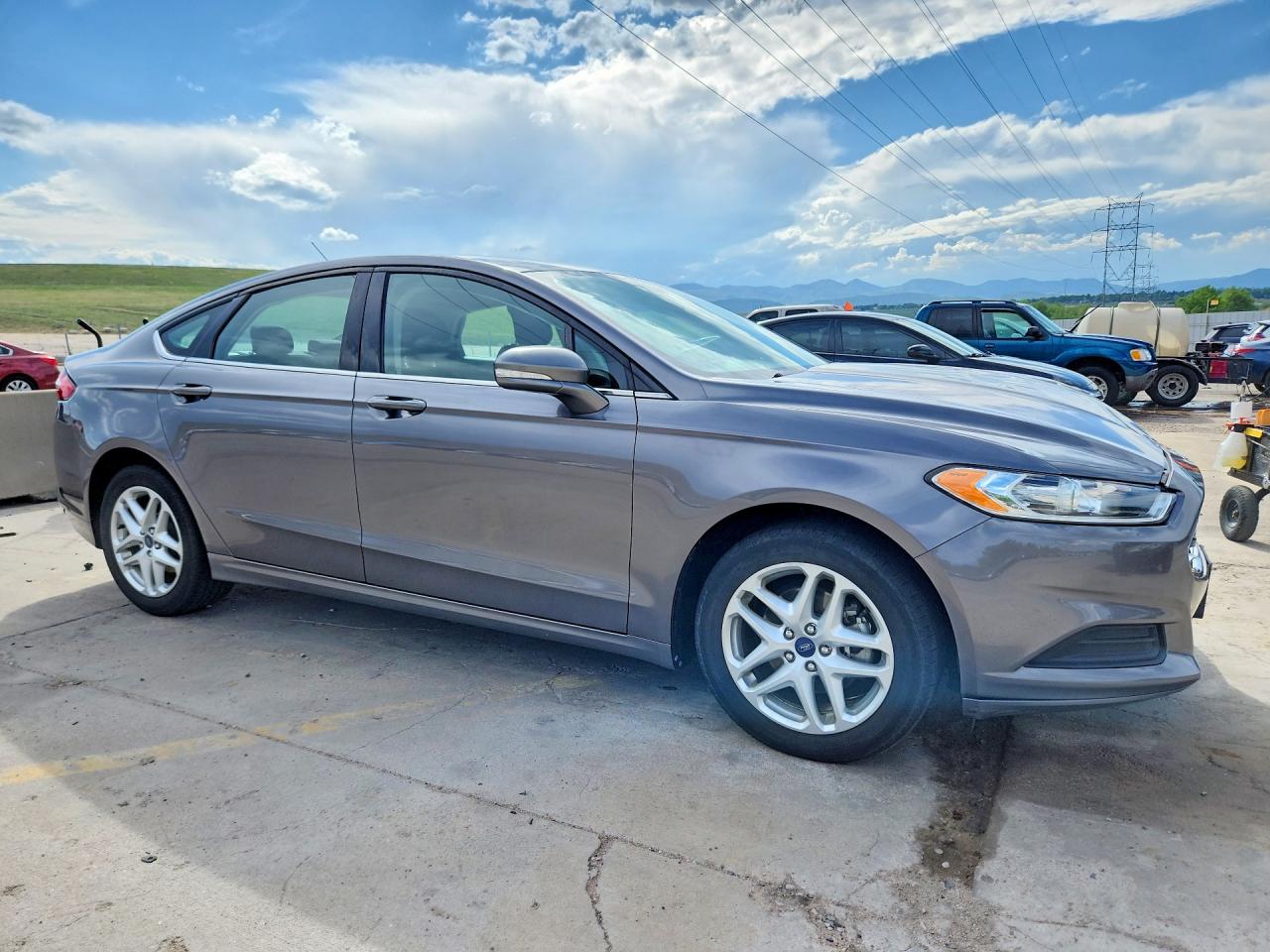2014 Ford Fusion Se Gray vin: 3FA6P0HDXER157688
