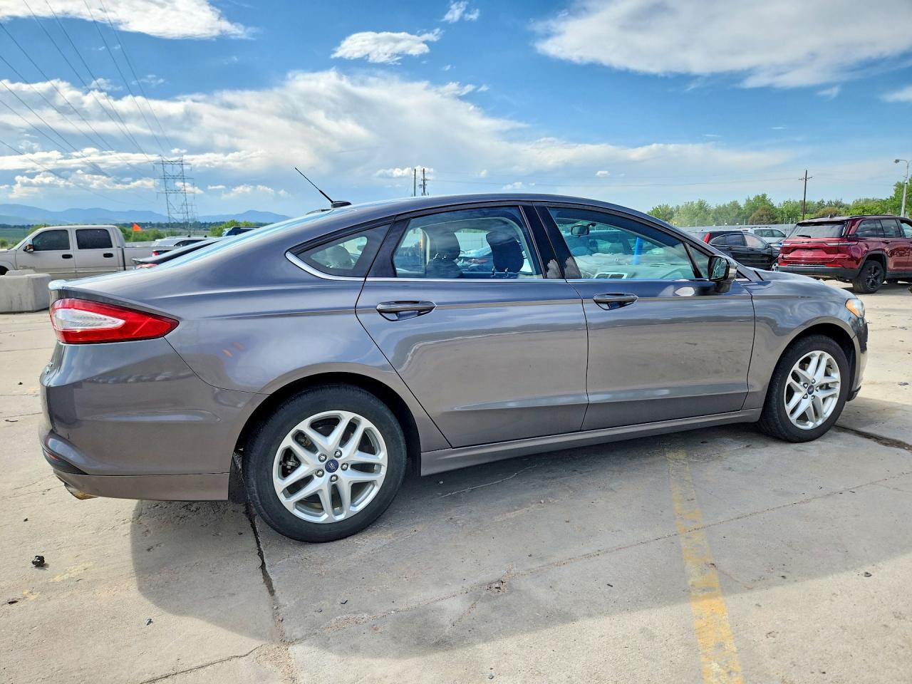 2014 Ford Fusion Se Gray vin: 3FA6P0HDXER157688