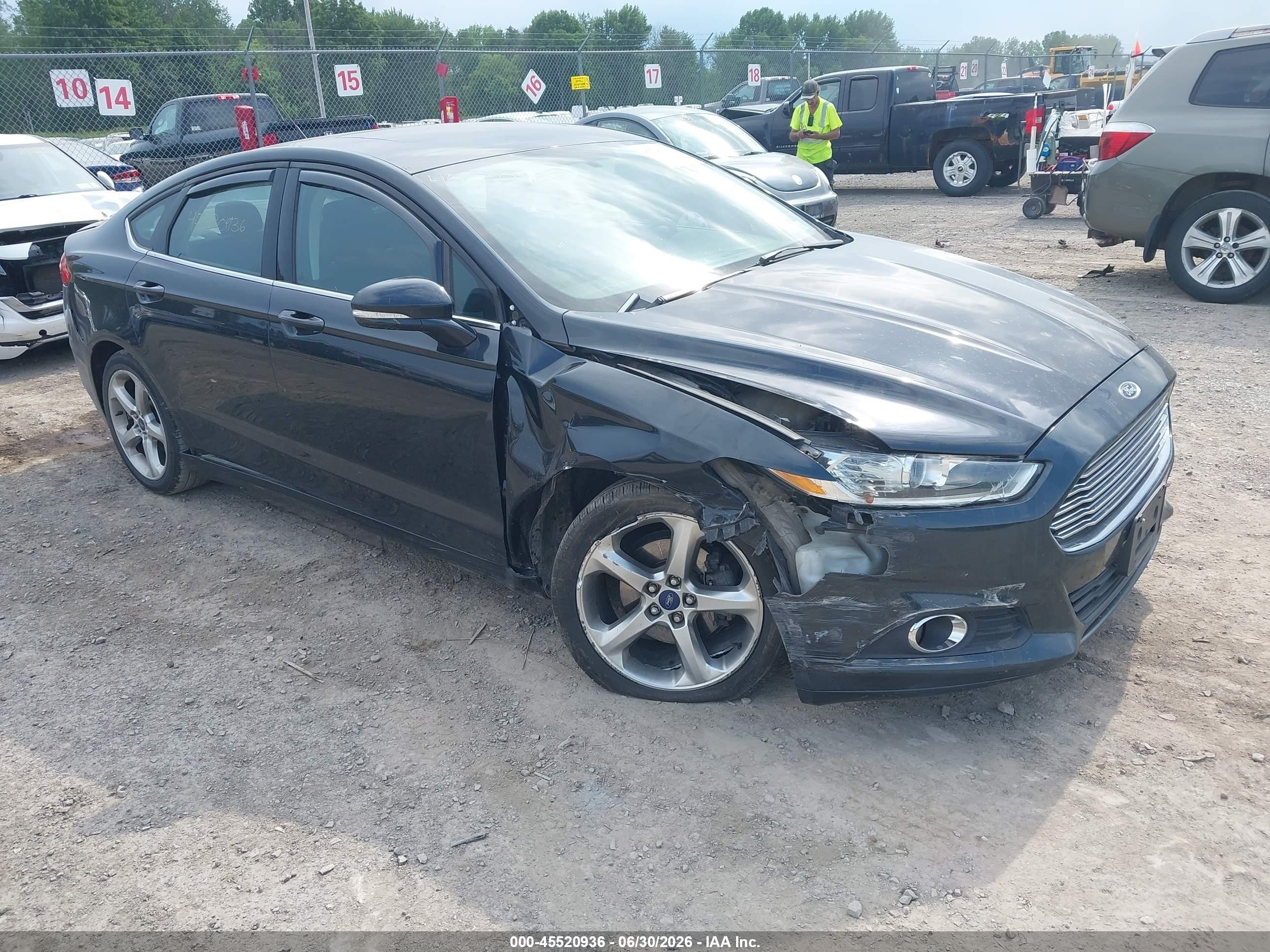 2014 Ford Fusion Se Black vin: 3FA6P0HDXER166875