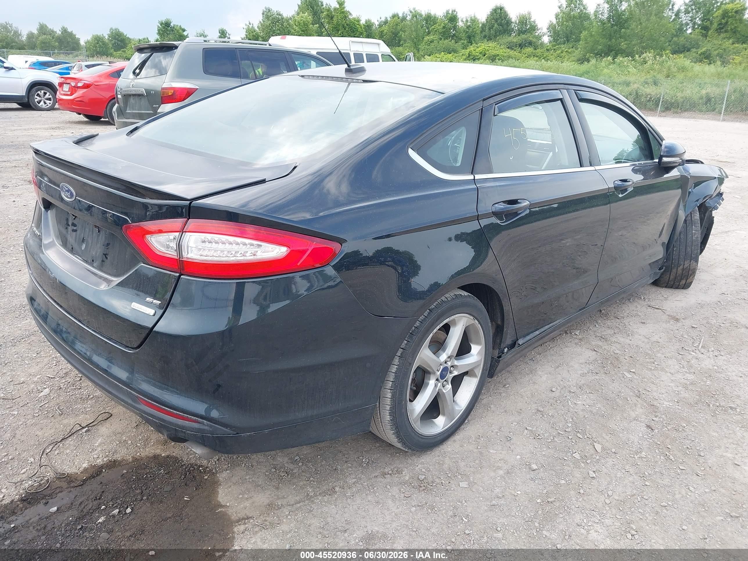 2014 Ford Fusion Se Черный vin: 3FA6P0HDXER166875